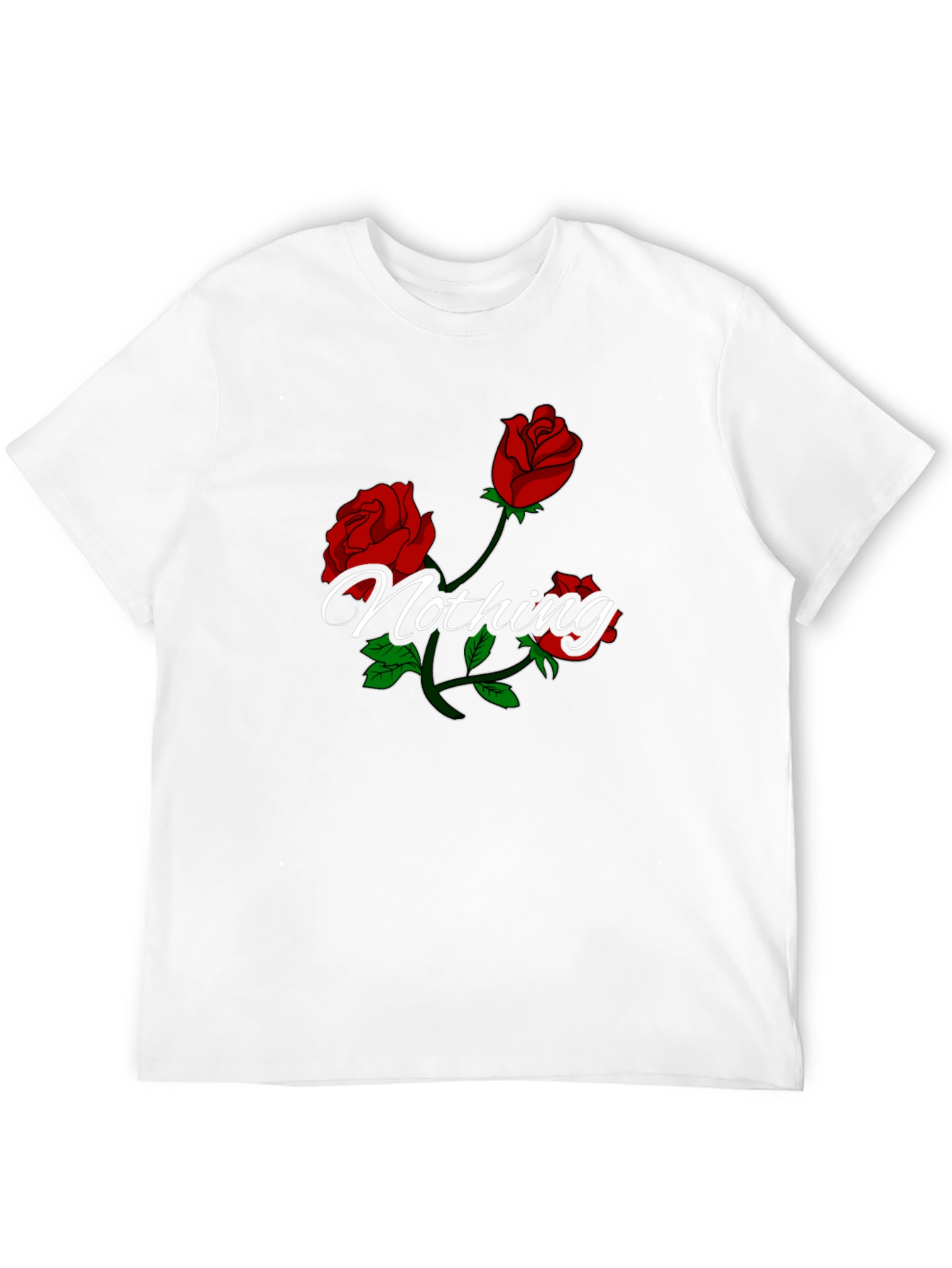 Roses Nothing Graphic Black T-Shirt