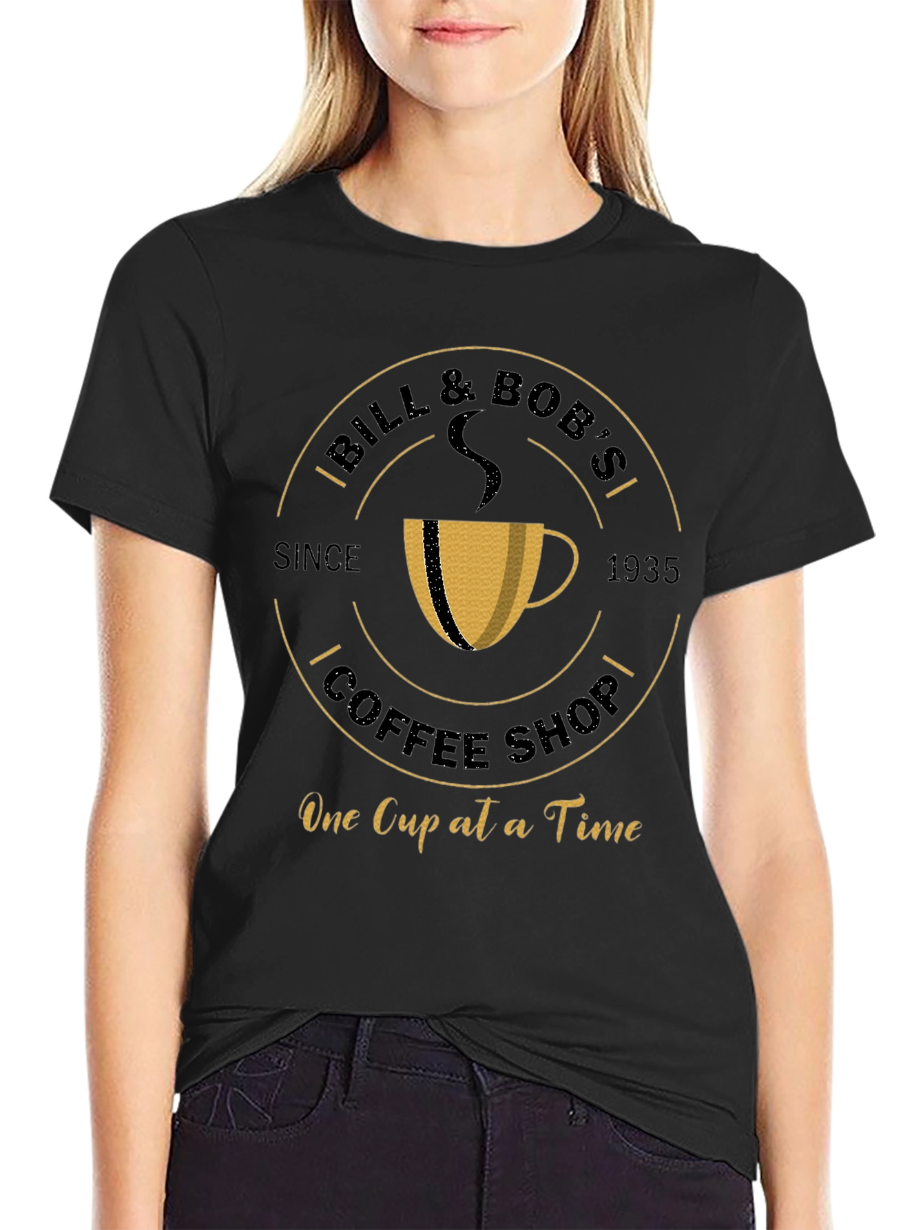 Bill & Bobs Coffee Shop T-Shirt - One Cup at a Time
