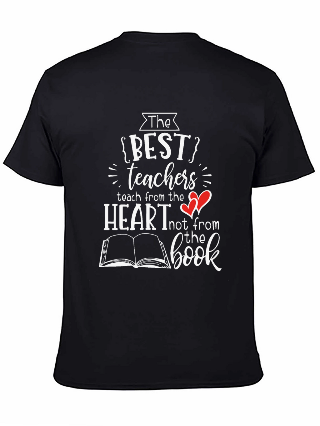 Best Teachers Heart Book T-Shirt