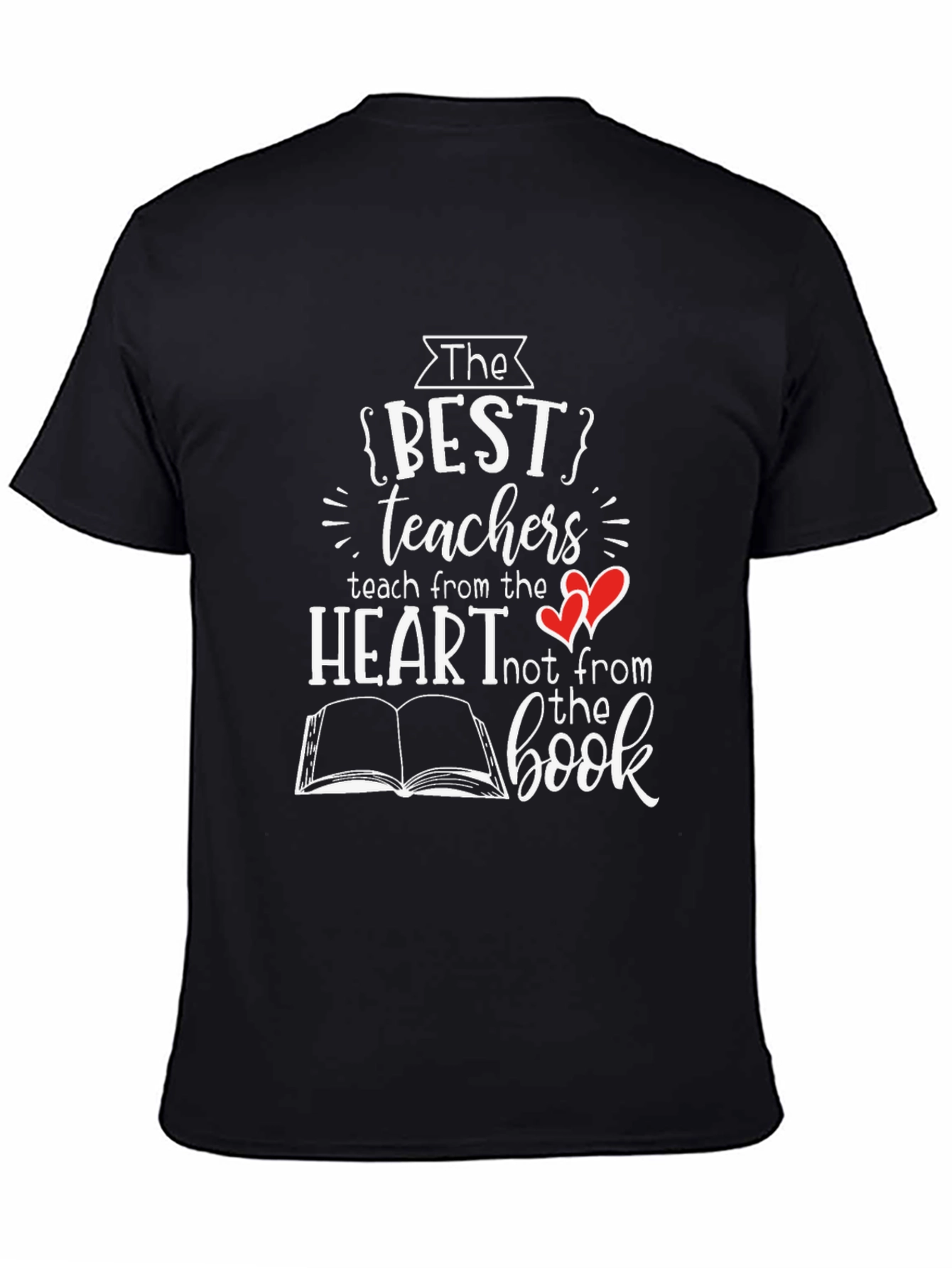 Best Teachers Heart Book T-Shirt