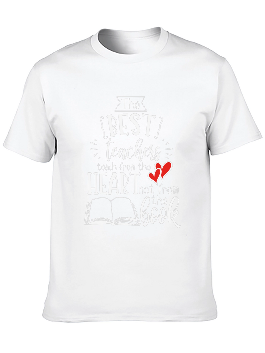 Best Teachers Heart Book T-Shirt