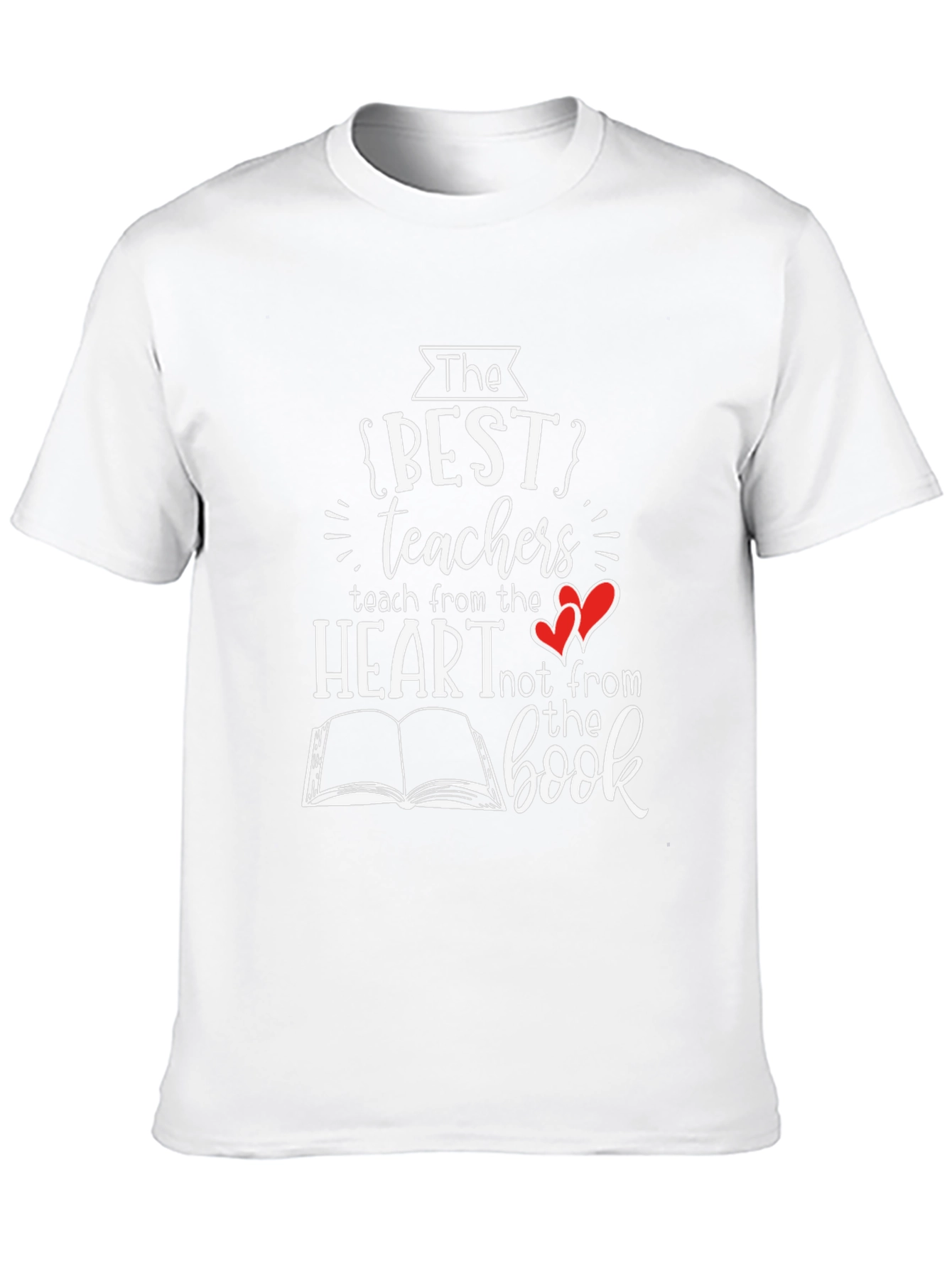Best Teachers Heart Book T-Shirt