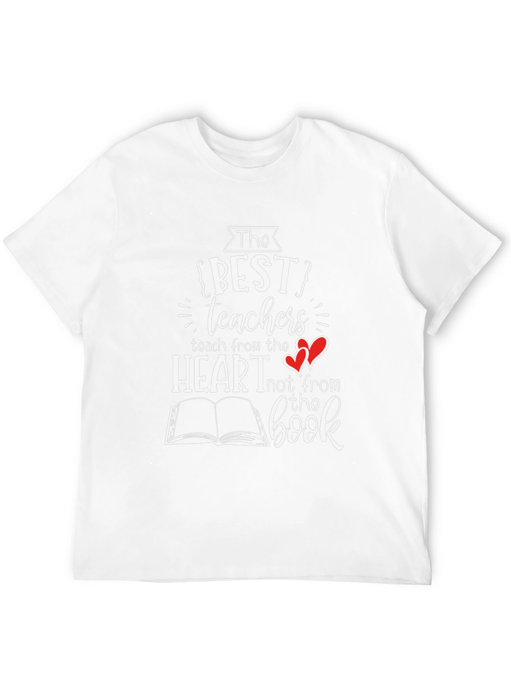 Best Teachers Heart Book T-Shirt