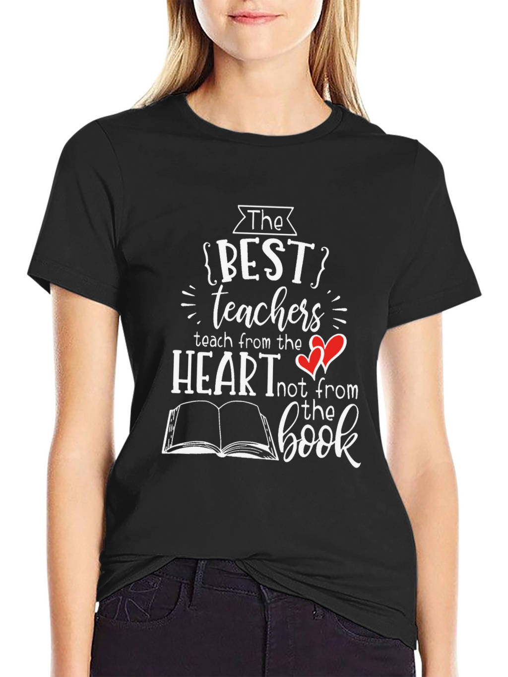 Best Teachers Heart Book T-Shirt