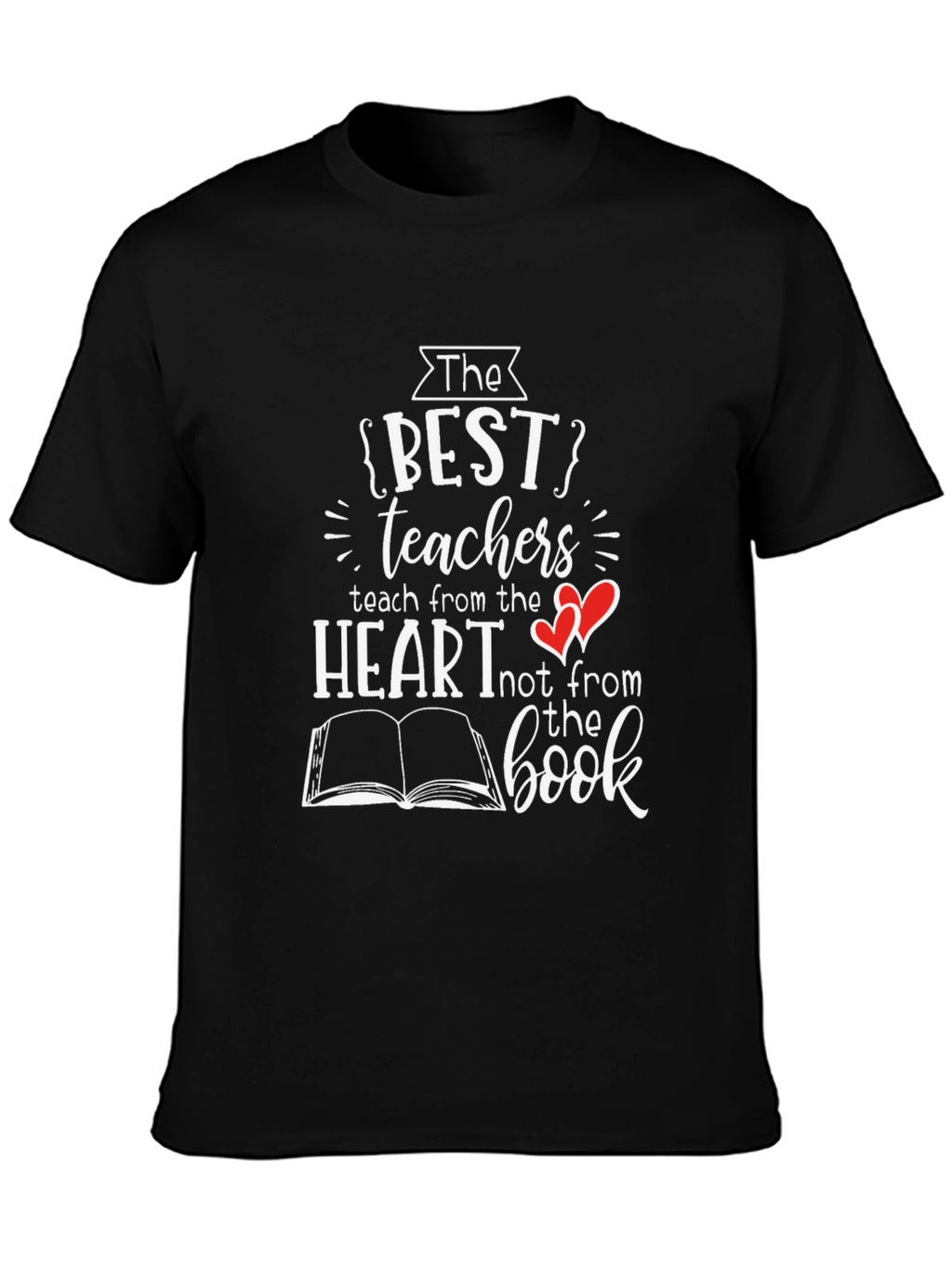 Best Teachers Heart Book T-Shirt