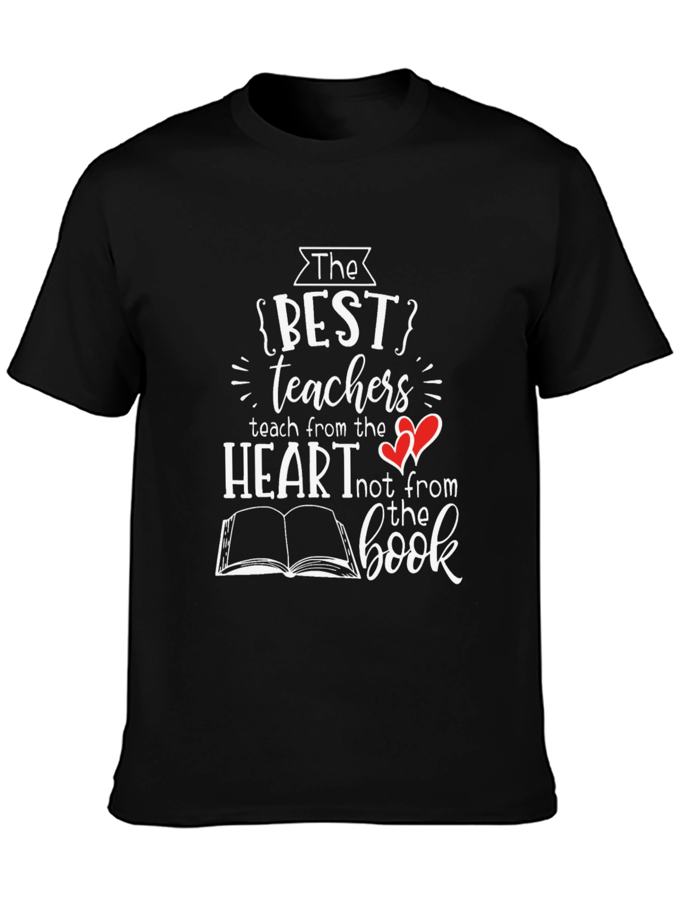 Best Teachers Heart Book T-Shirt
