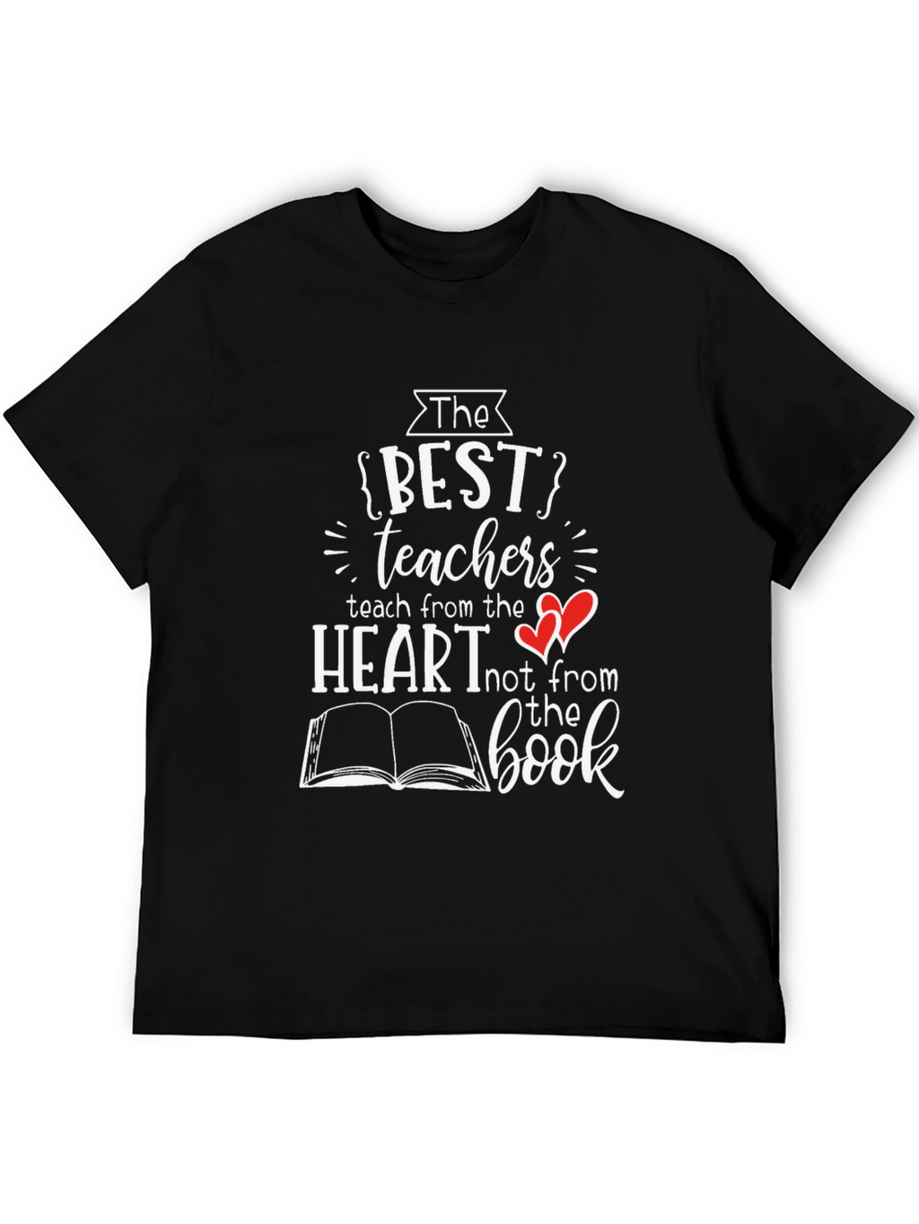 Best Teachers Heart Book T-Shirt