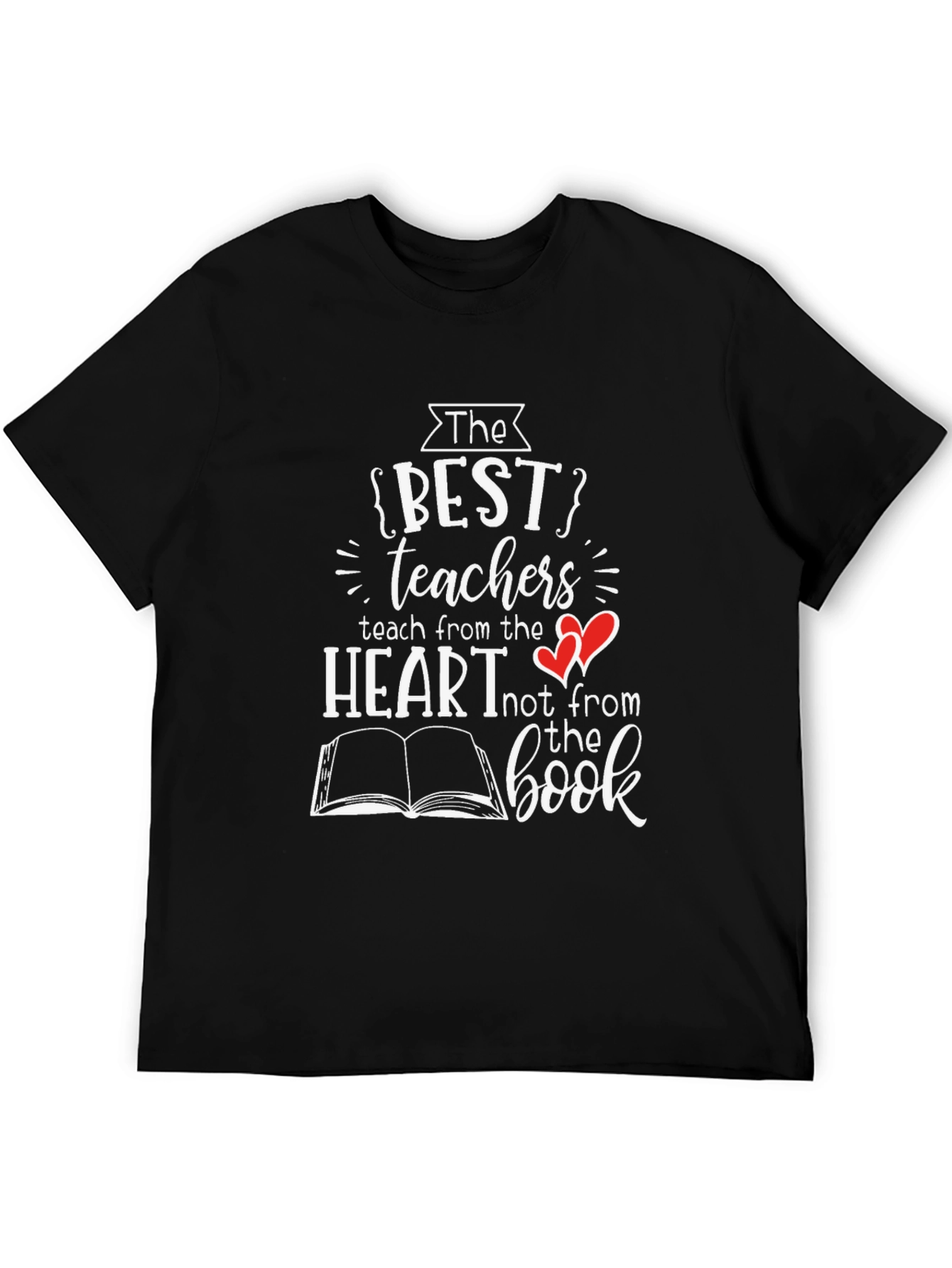 Best Teachers Heart Book T-Shirt