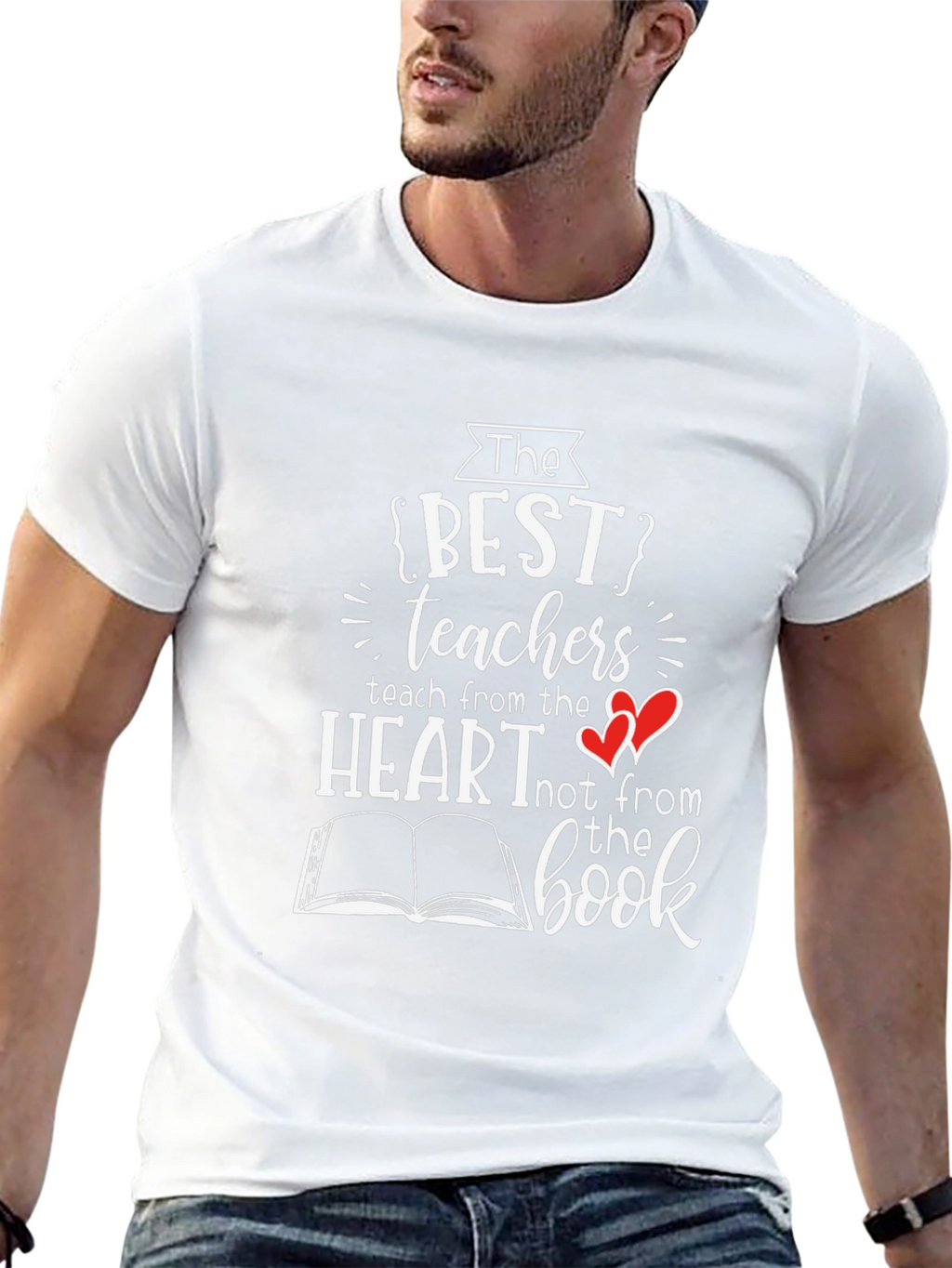 Best Teachers Heart Book T-Shirt