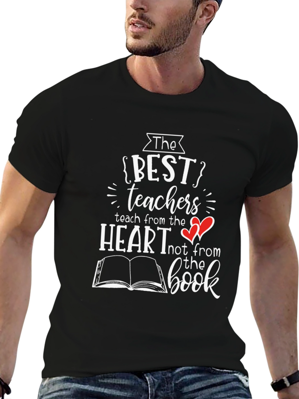 Best Teachers Heart Book T-Shirt