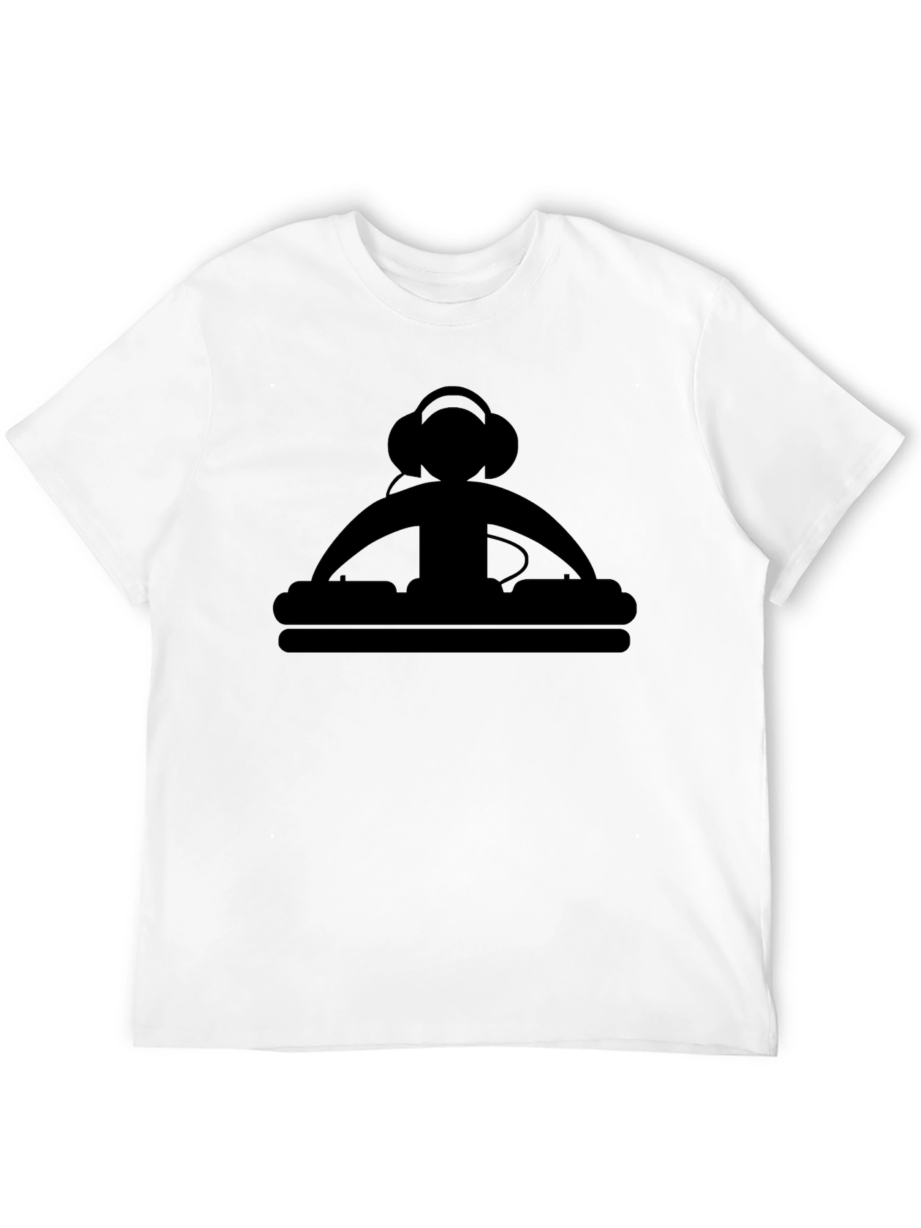 DJ Graphic Tee - Black Cotton T-Shirt