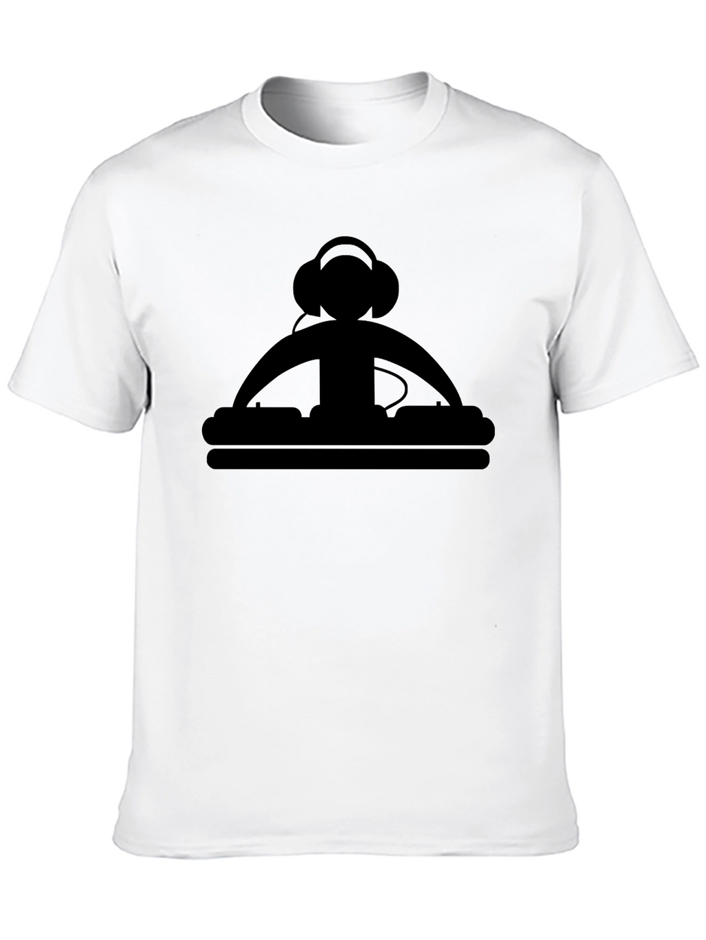 DJ Graphic Tee - Black Cotton T-Shirt