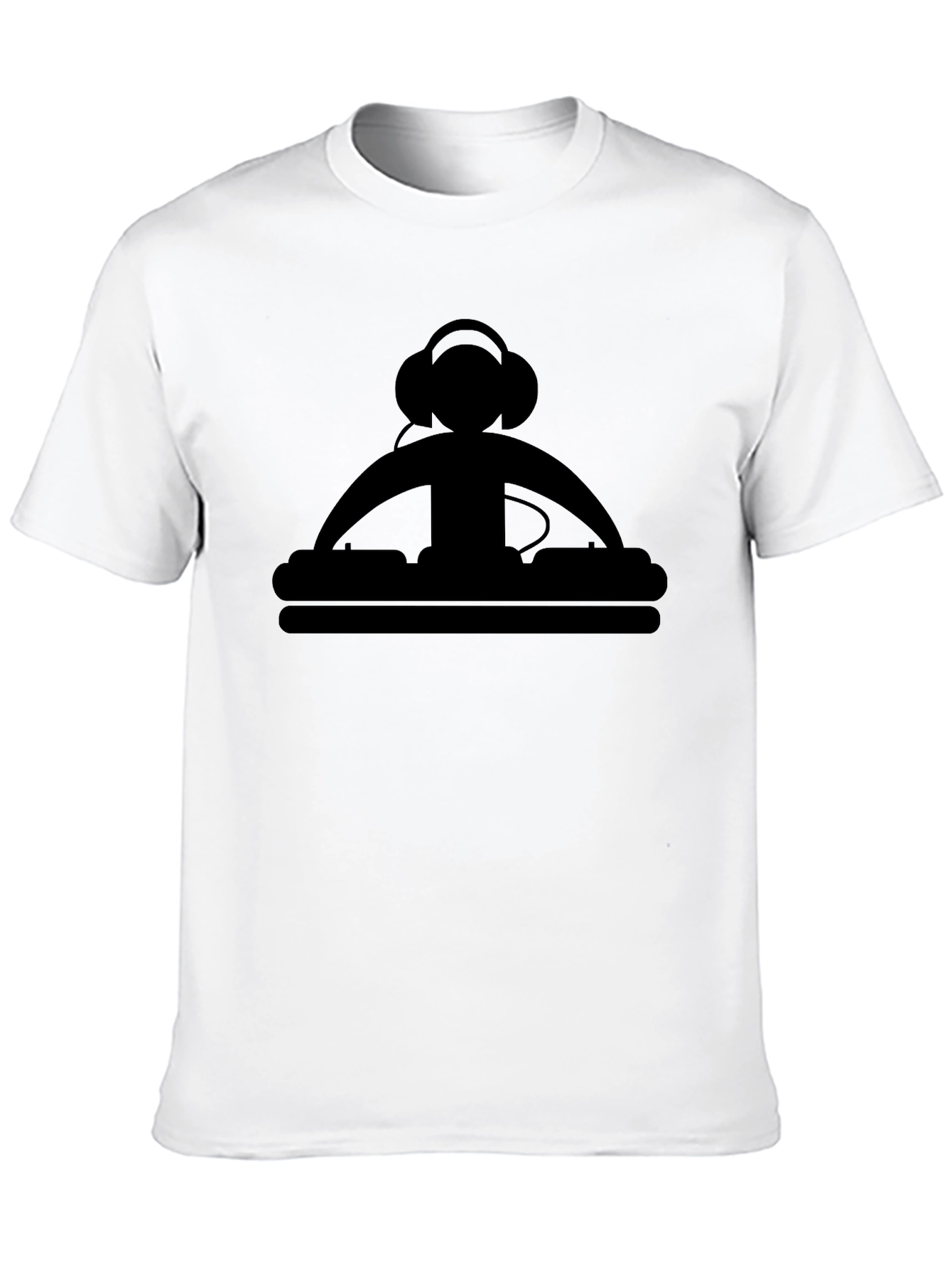 DJ Graphic Tee - Black Cotton T-Shirt
