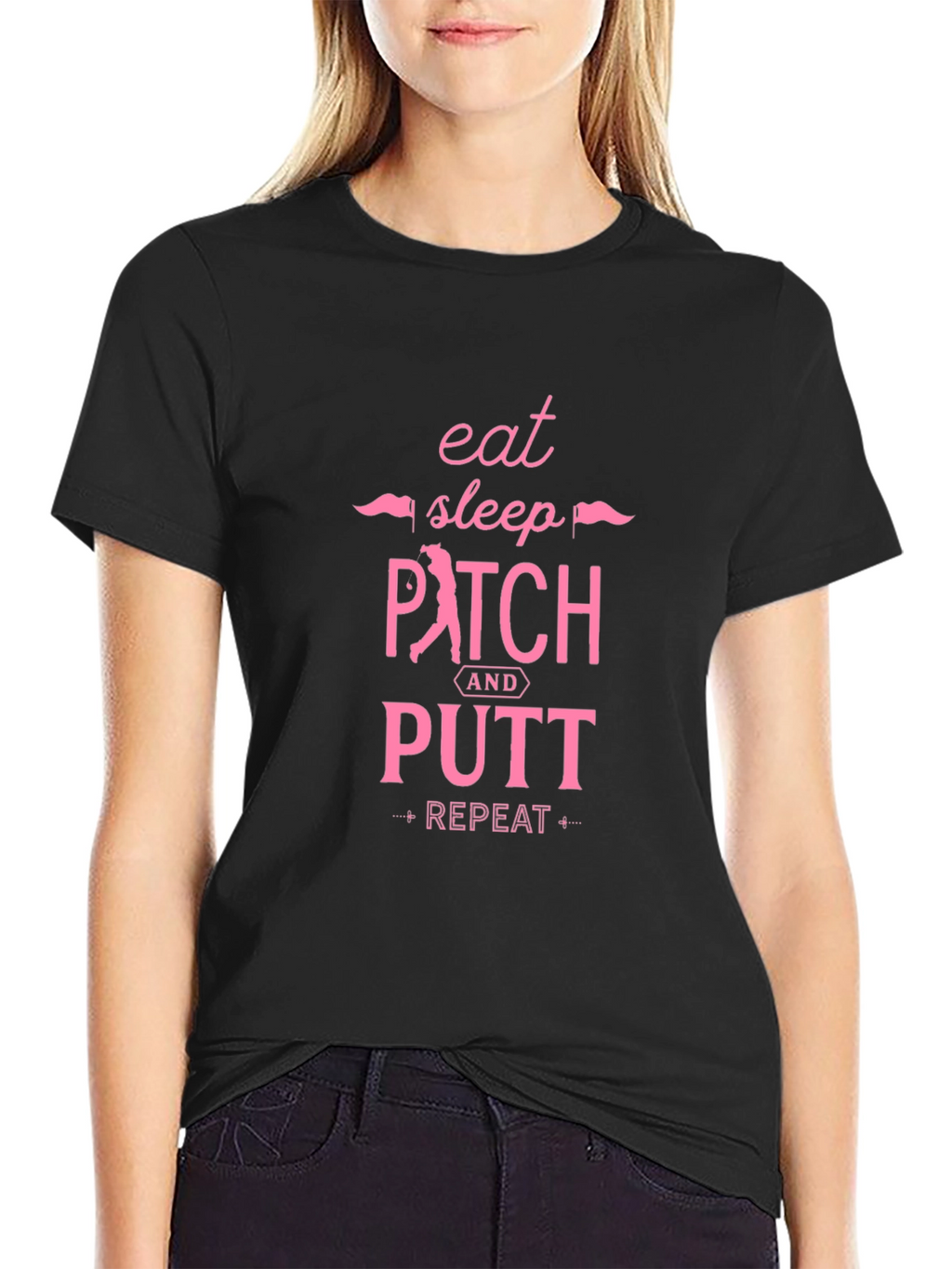 Eat Sleep Pitch & Putt Repeat Graphic Tee