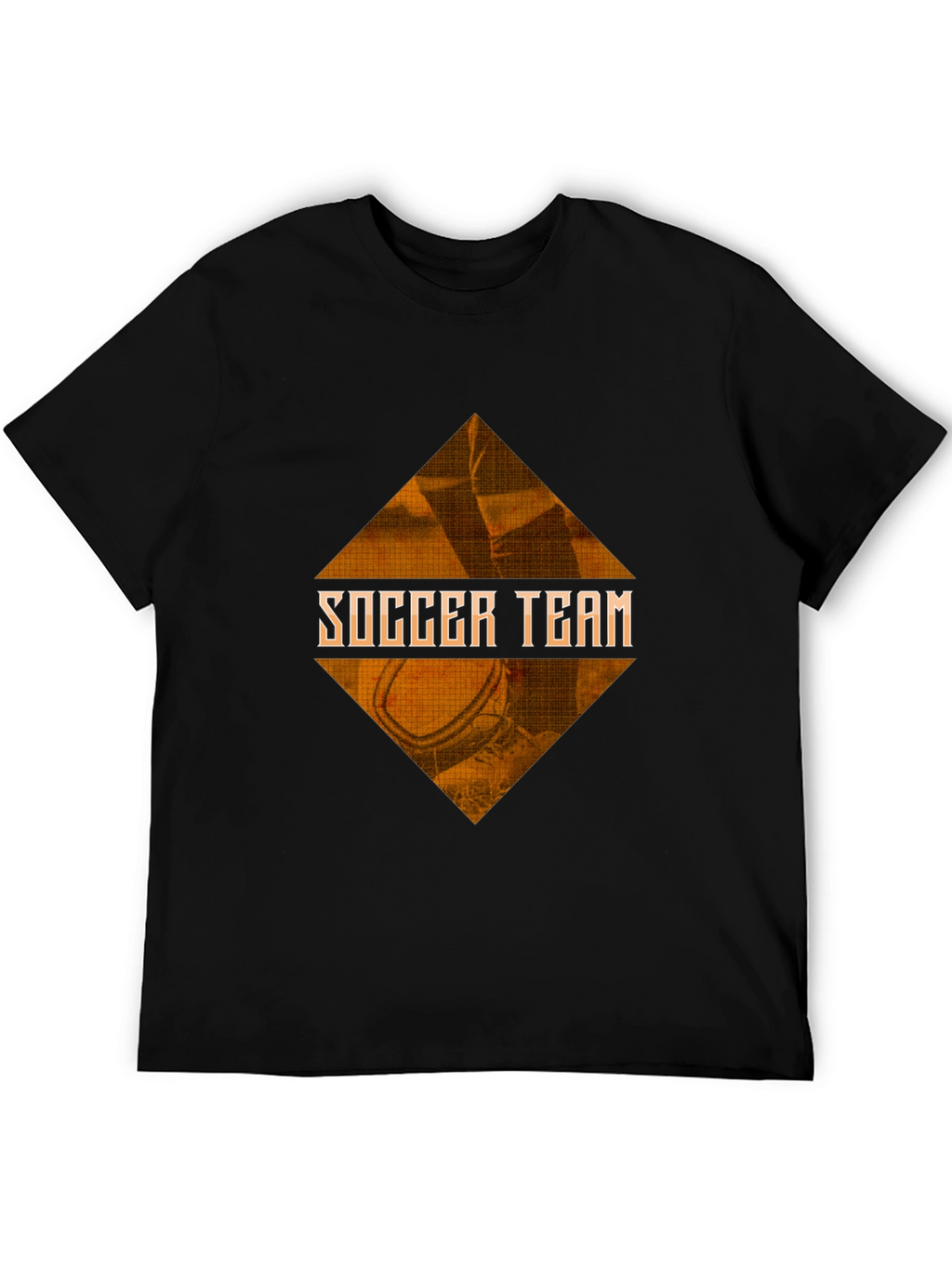 Soccer Team Graphic Tee - Black