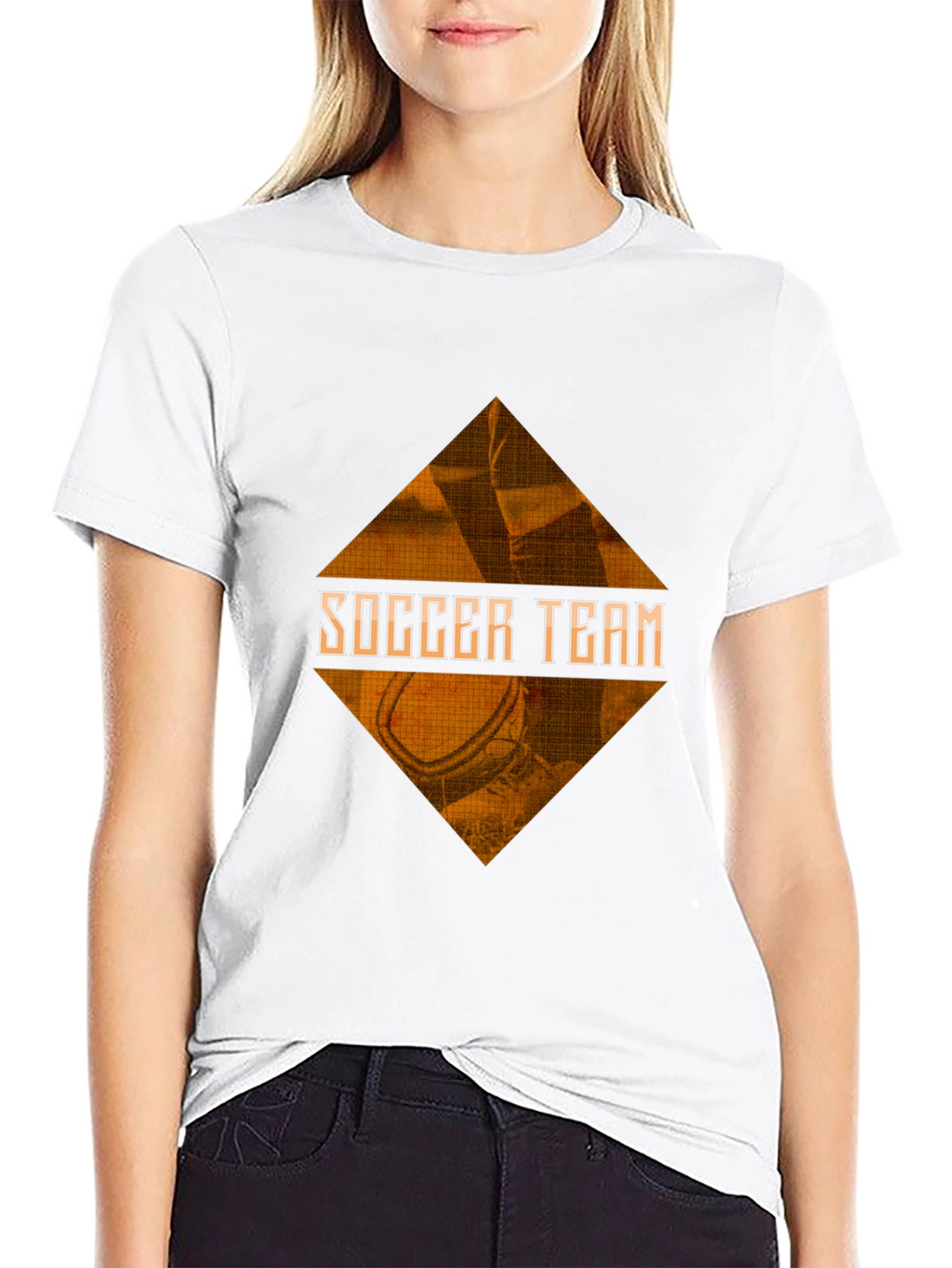 Soccer Team Graphic Tee - Black