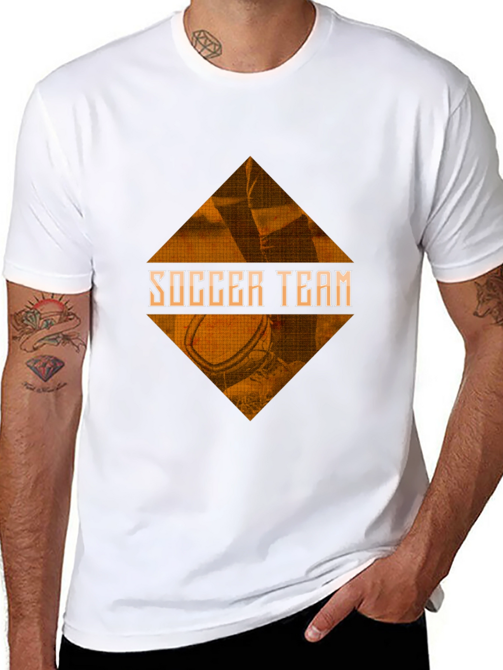 Soccer Team Graphic Tee - Black