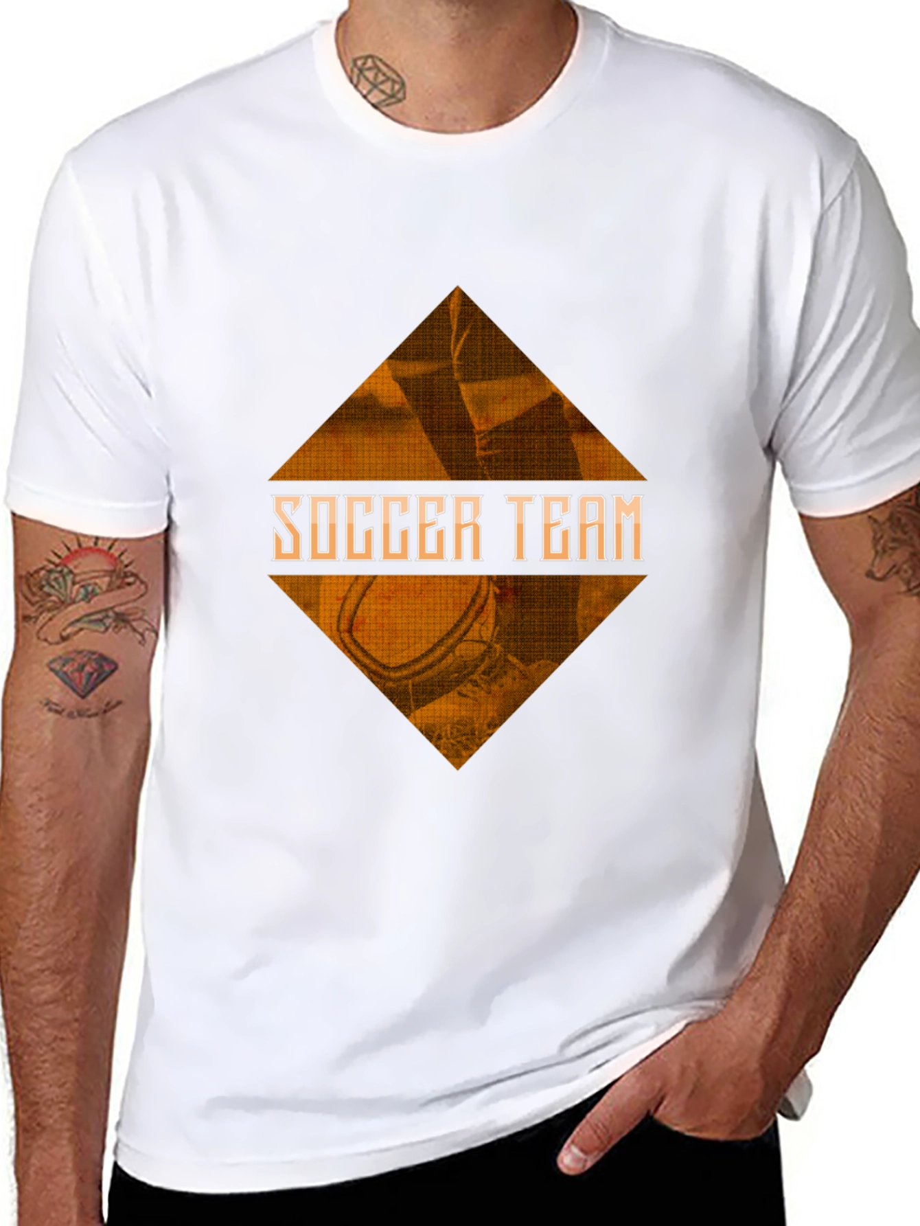 Soccer Team Graphic Tee - Black