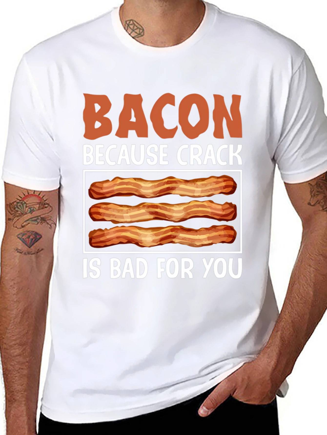 Bacon Because Crack is Bad T-Shirt