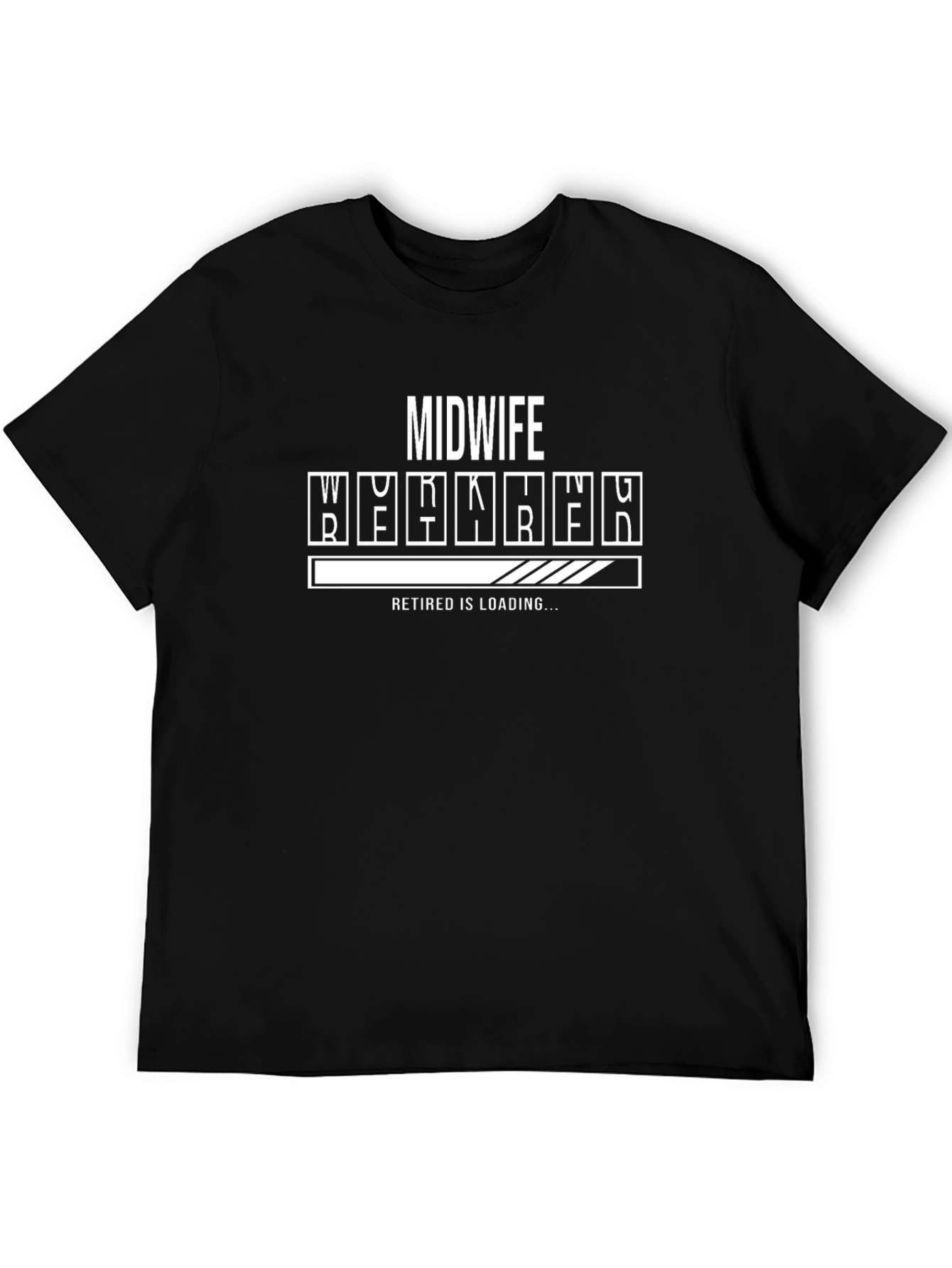 Midwife Retired Is Loading Black T-Shirt