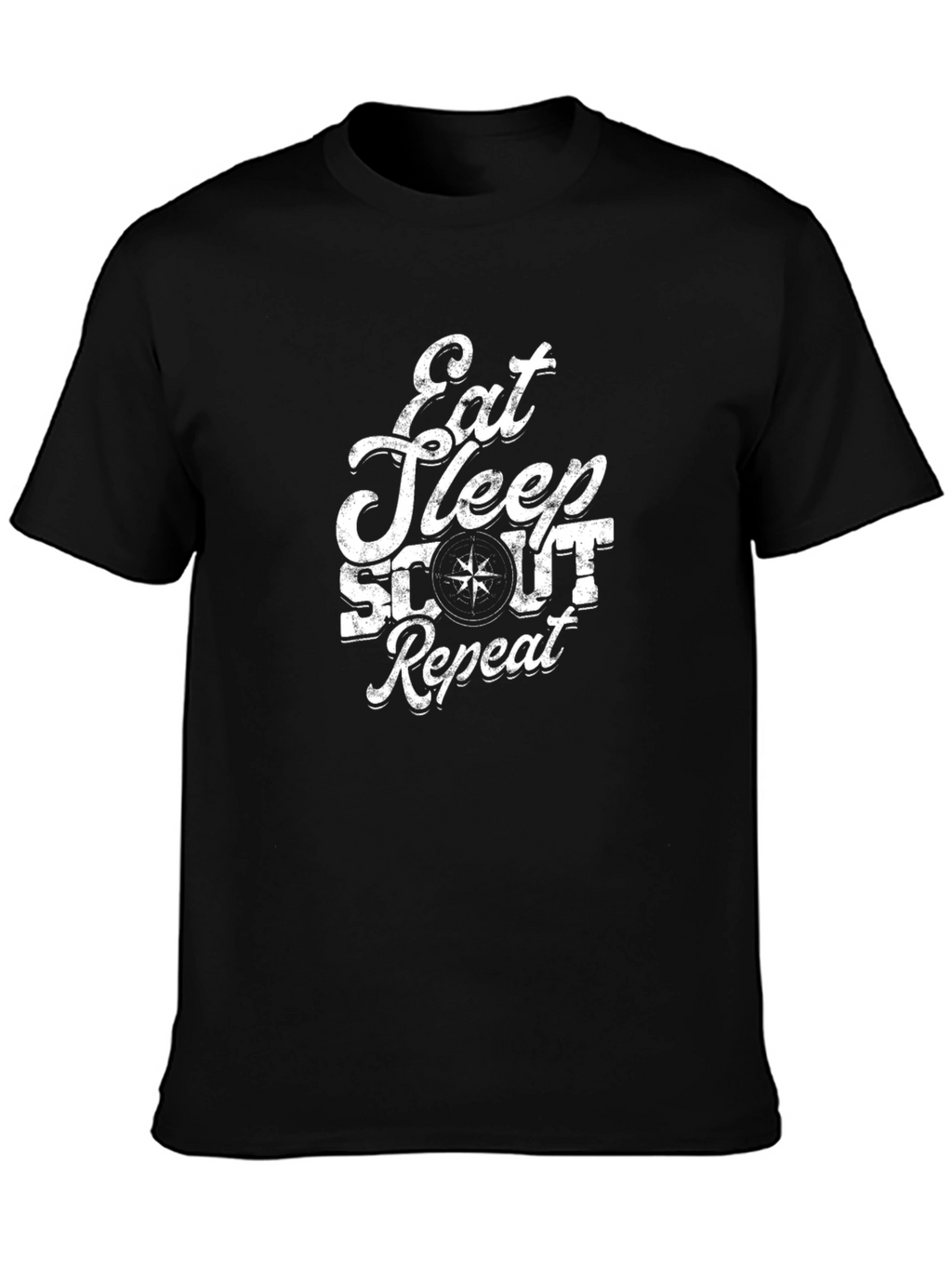 Eat Sleep Scout Repeat Black T-Shirt