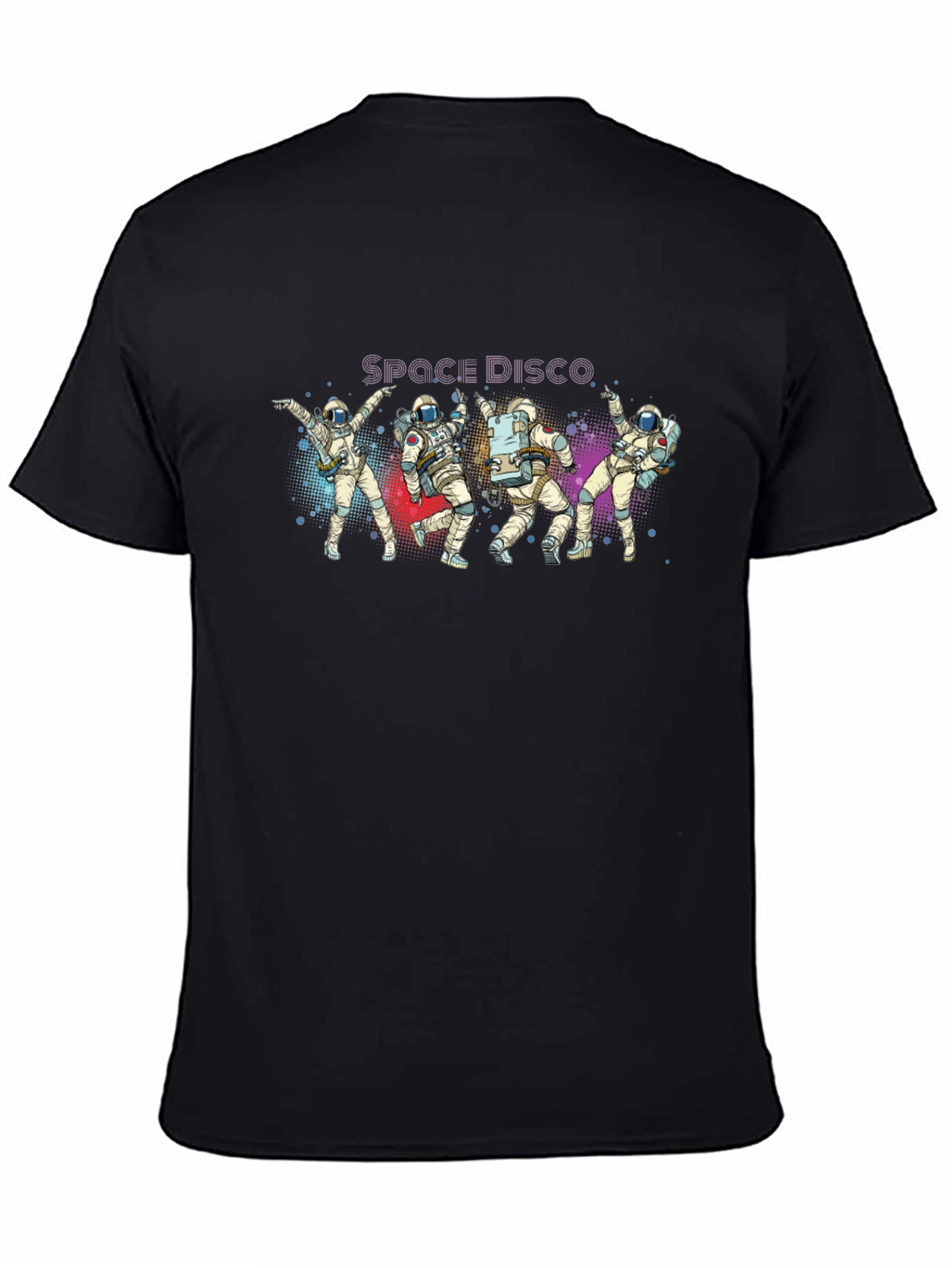 Space Disco Astronaut T-Shirt - Black