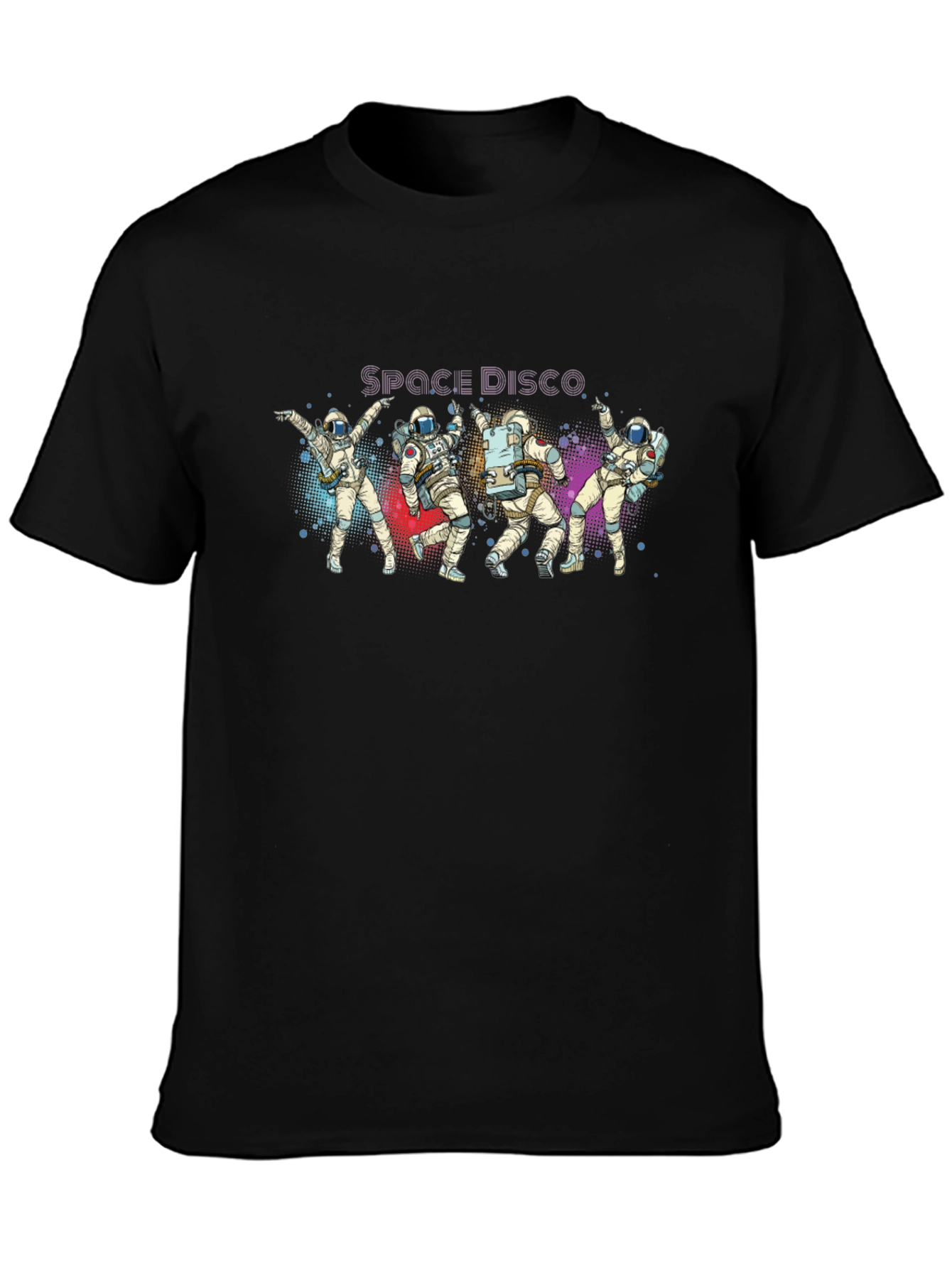Space Disco Astronaut T-Shirt - Black