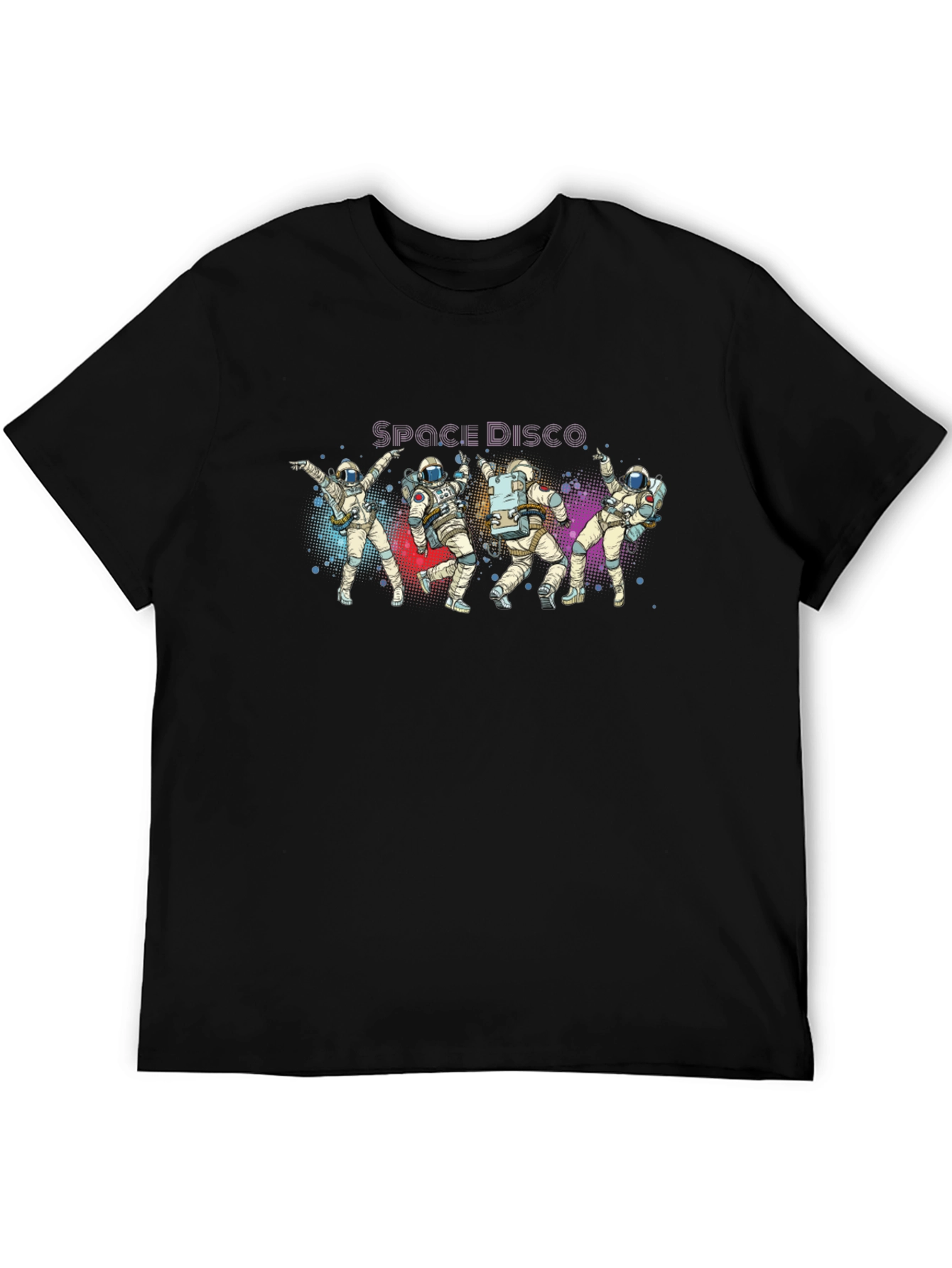 Space Disco Astronaut T-Shirt - Black