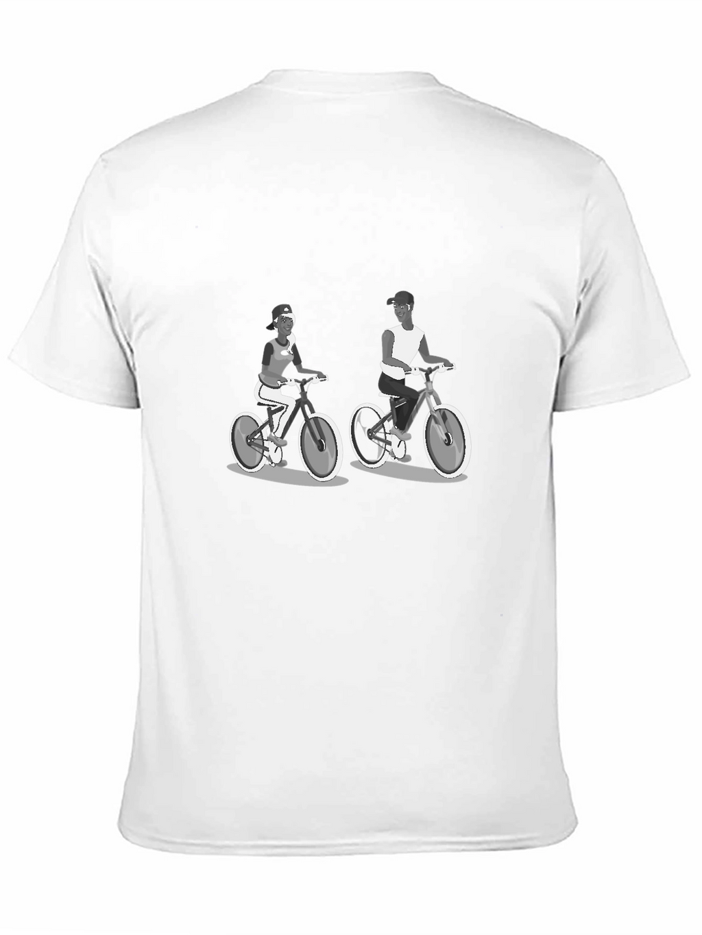 Cycling Couple Black T-Shirt