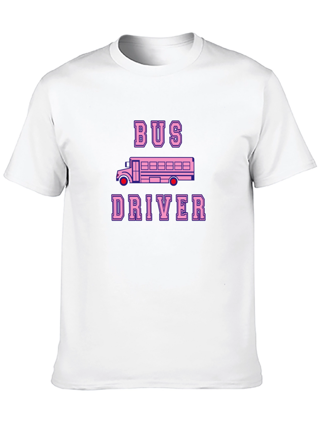 Bus Driver T-Shirt - Pink School Bus Design