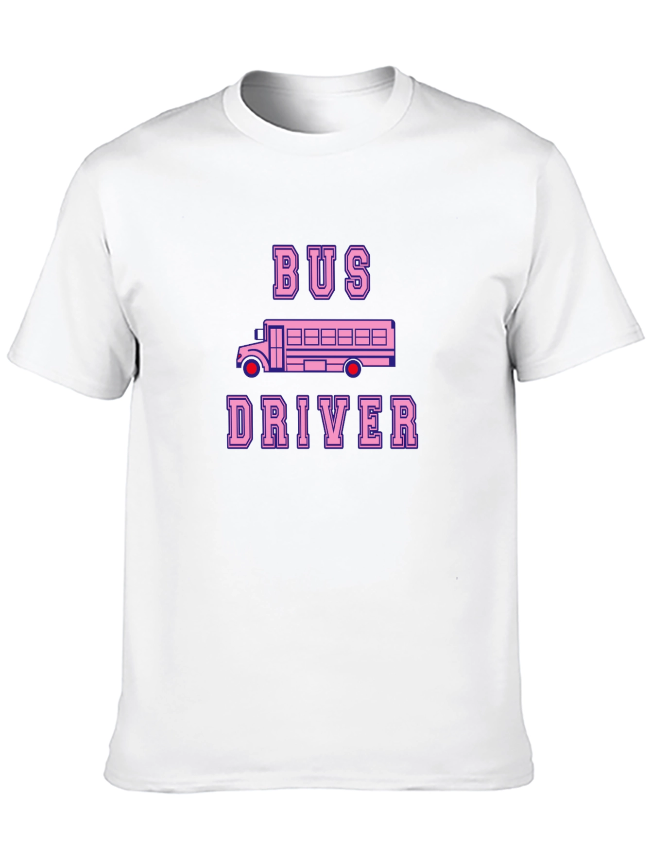 Bus Driver T-Shirt - Pink School Bus Design