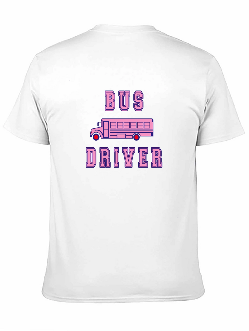 Bus Driver T-Shirt - Pink School Bus Design