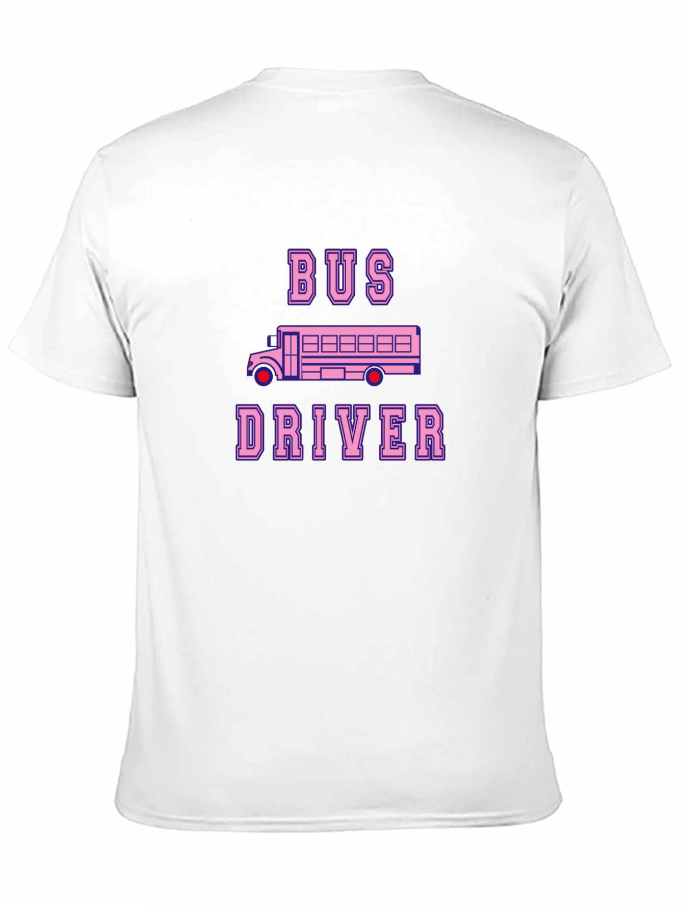 Bus Driver T-Shirt - Pink School Bus Design