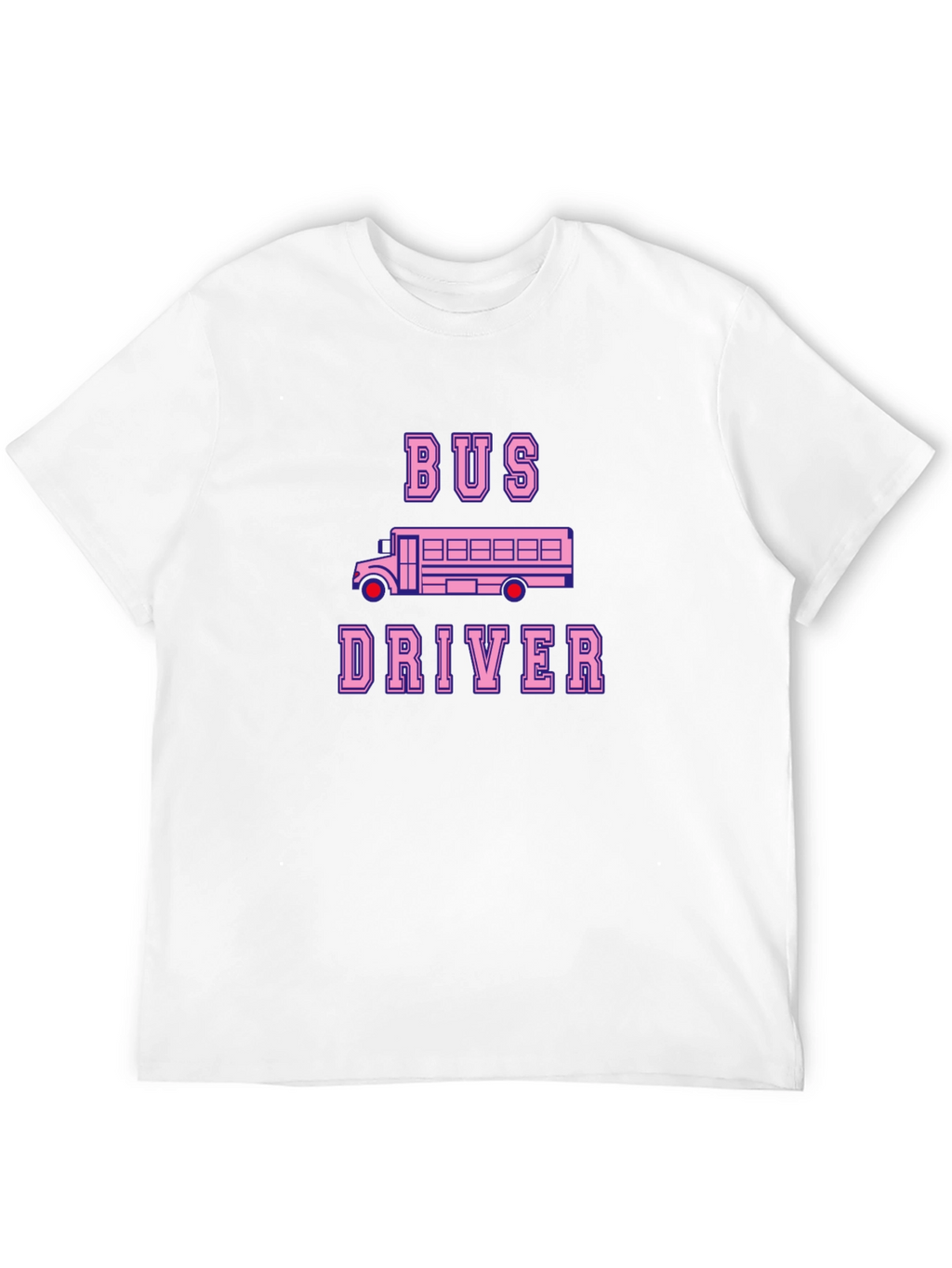 Bus Driver T-Shirt - Pink School Bus Design