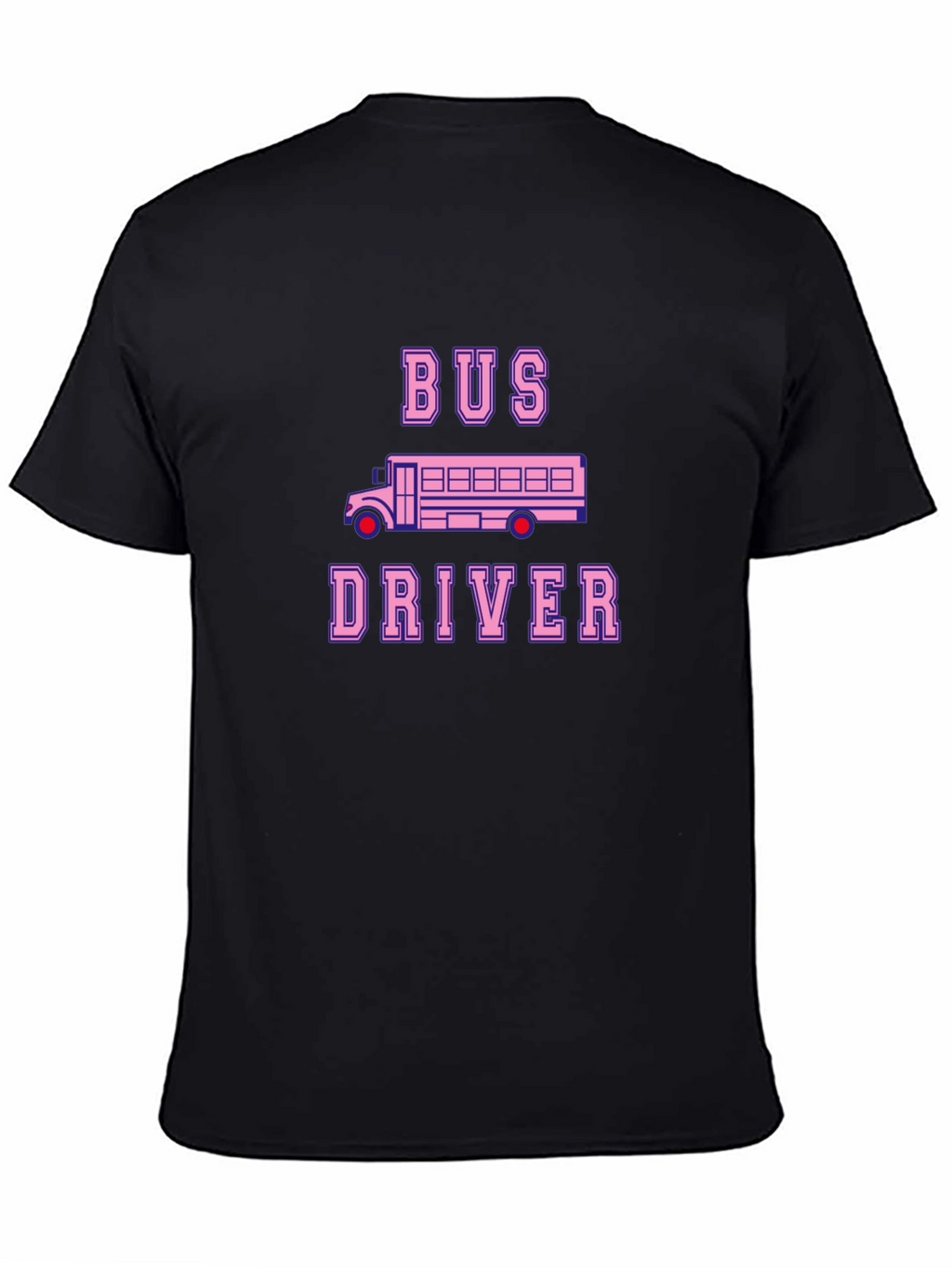 Bus Driver T-Shirt - Pink School Bus Design
