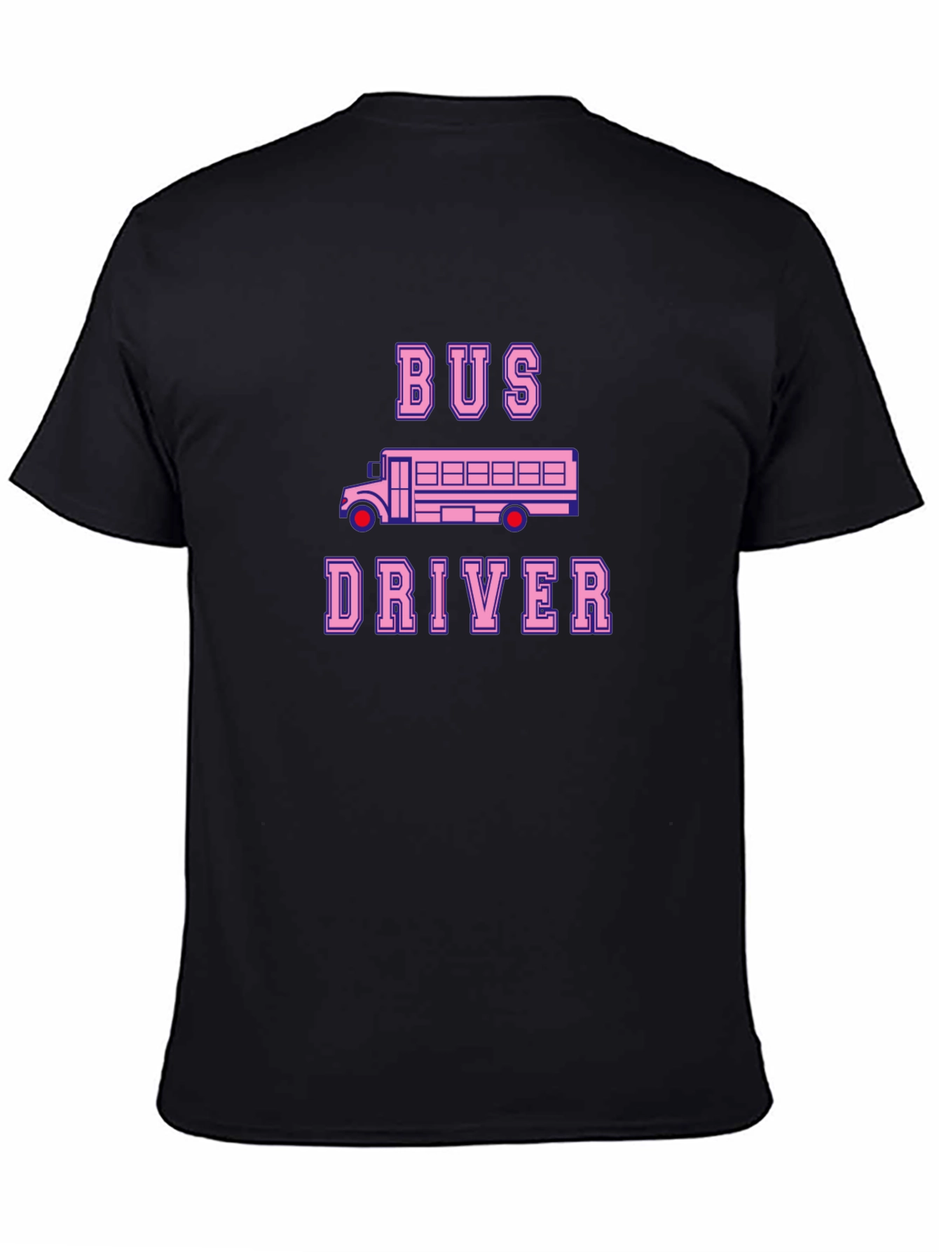 Bus Driver T-Shirt - Pink School Bus Design