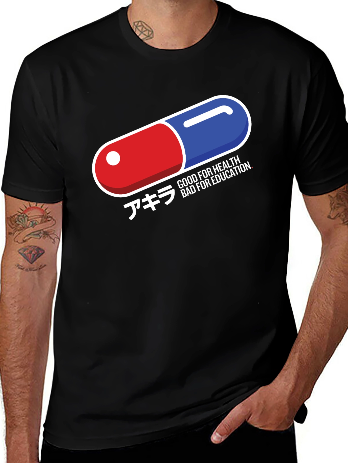 Akira Inspired T-Shirt - Good for Health Bad for Education