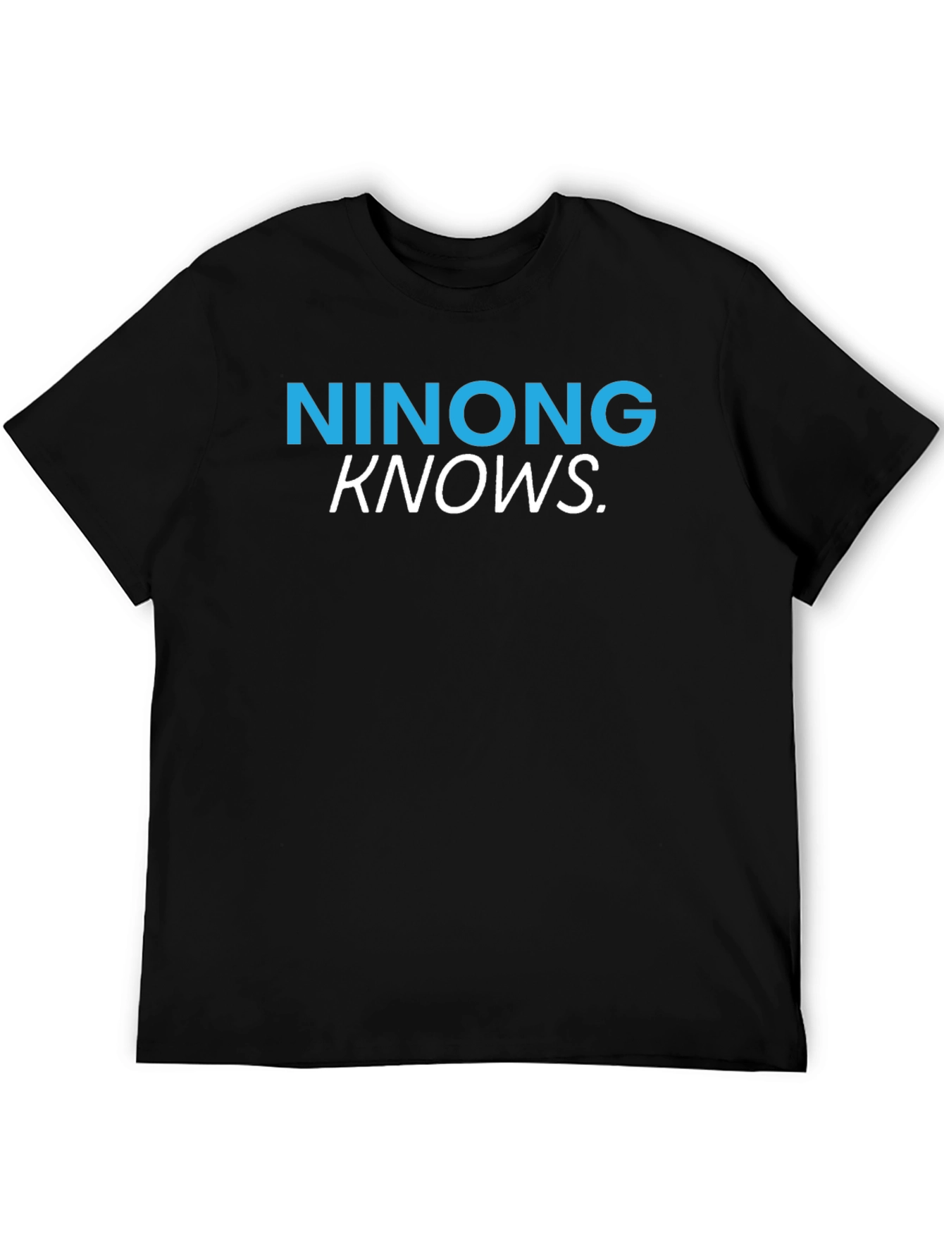 Ninong Knows T-Shirt - Black Crew Neck