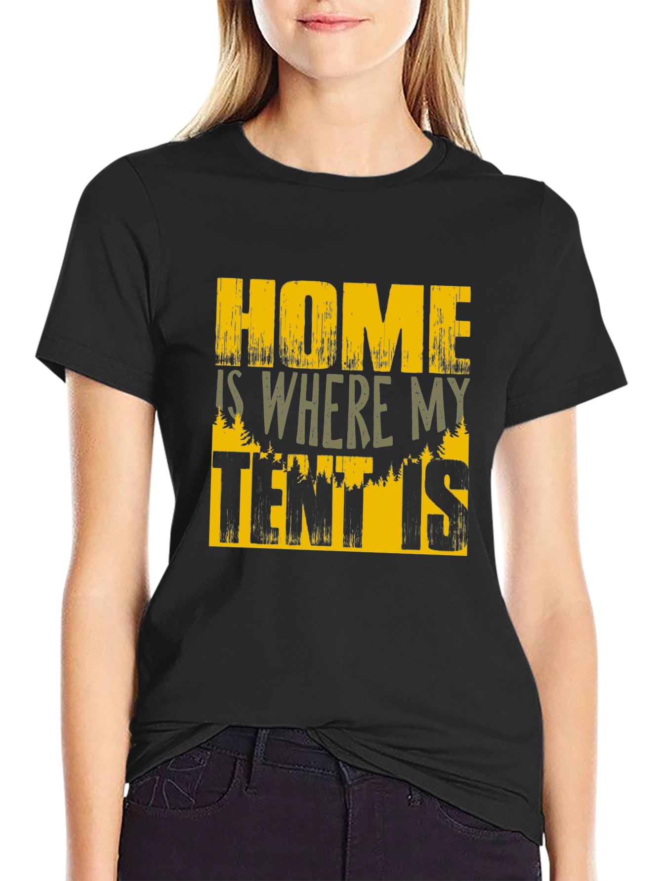 Camping Tent T-Shirt - Home is Where My Tent Is