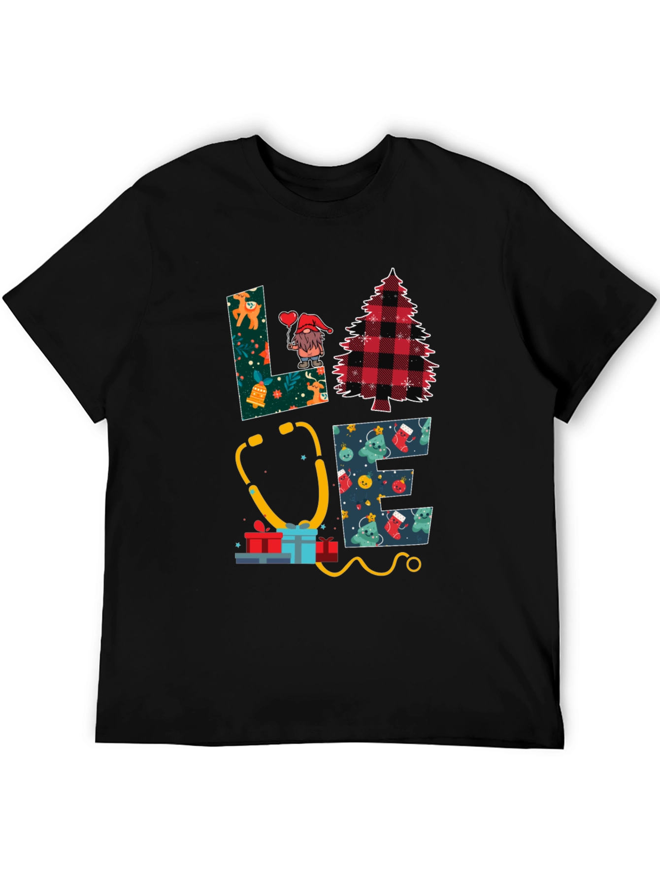 Love Nurse Christmas T-Shirt: Holiday Medical Apparel