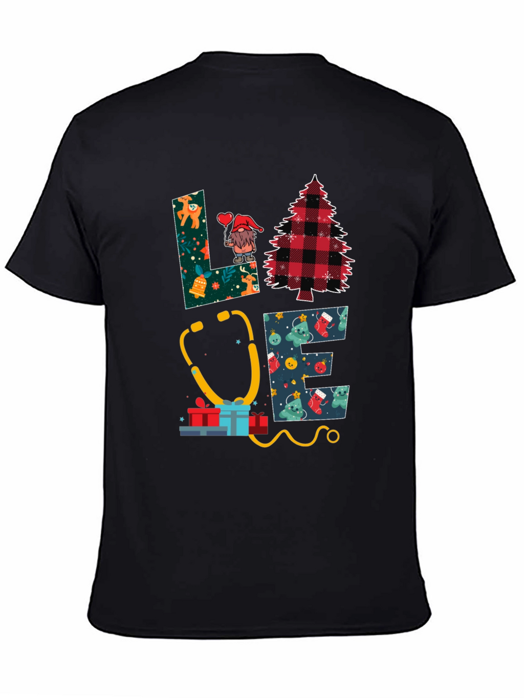 Love Nurse Christmas T-Shirt: Holiday Medical Apparel