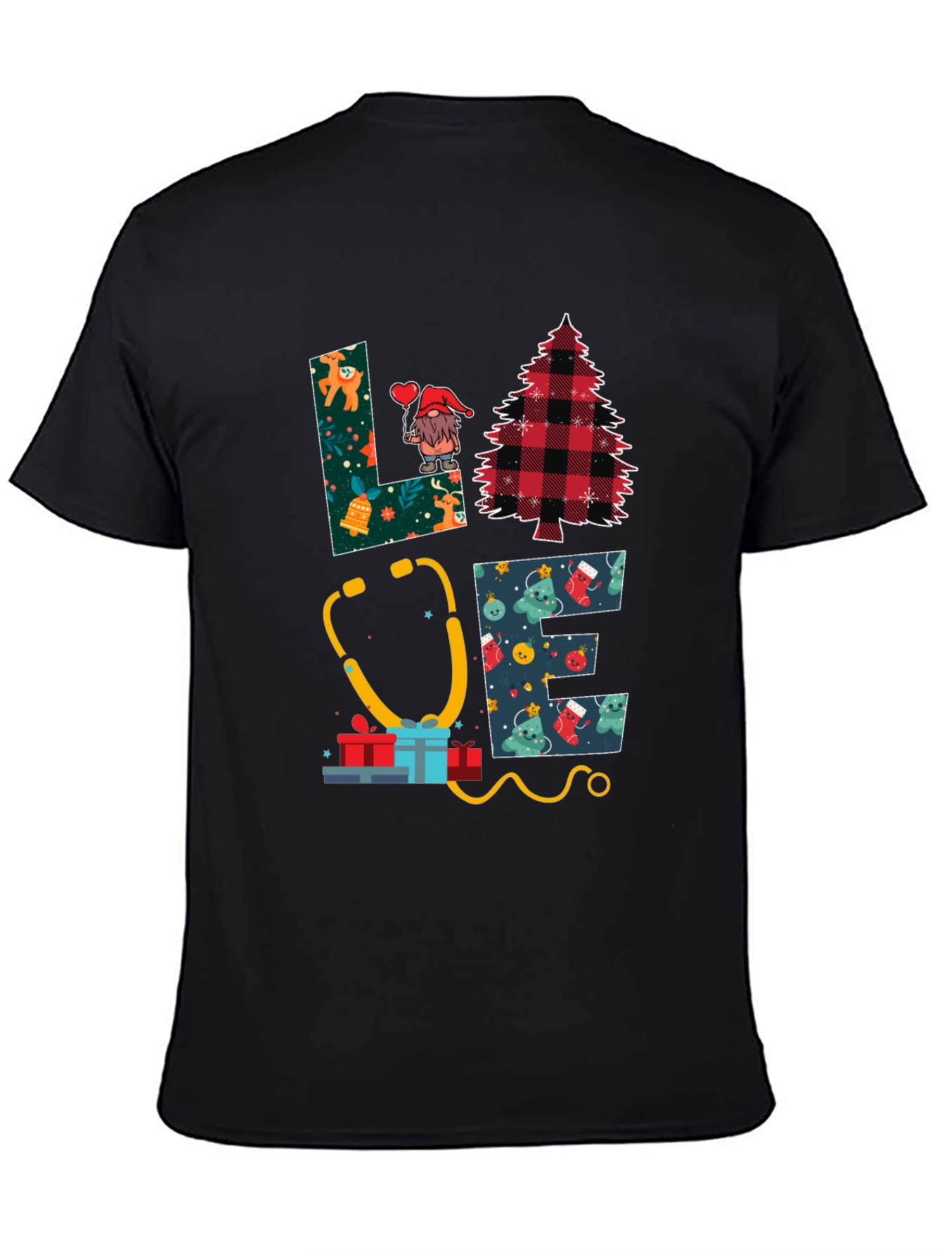 Love Nurse Christmas T-Shirt: Holiday Medical Apparel