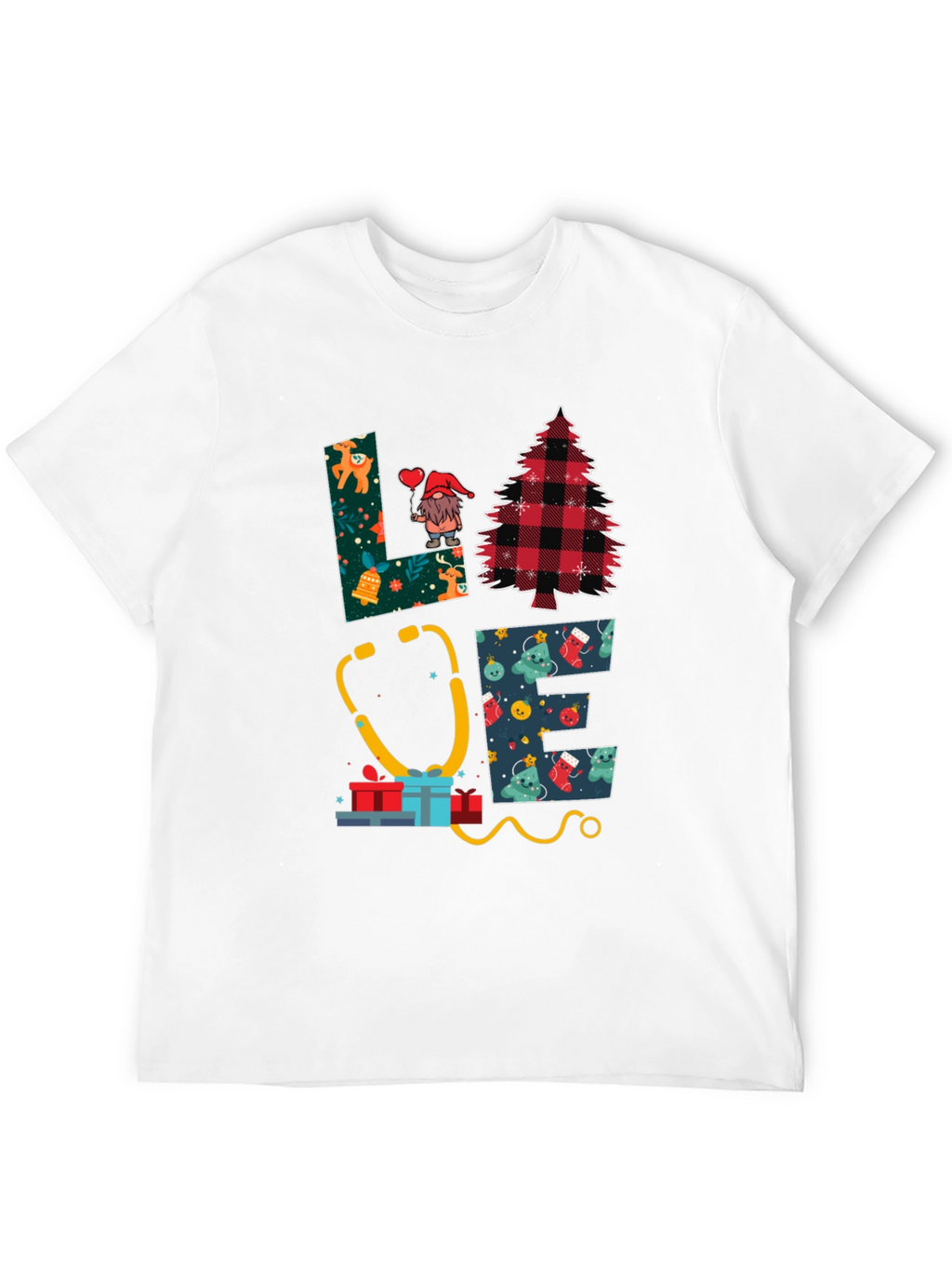 Love Nurse Christmas T-Shirt: Holiday Medical Apparel