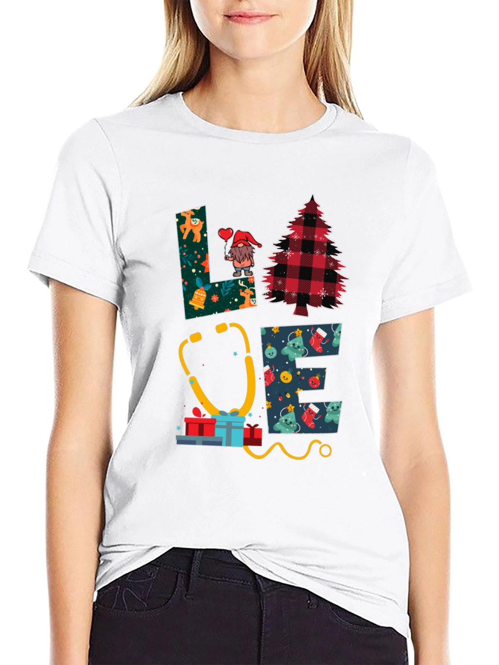 Love Nurse Christmas T-Shirt: Holiday Medical Apparel