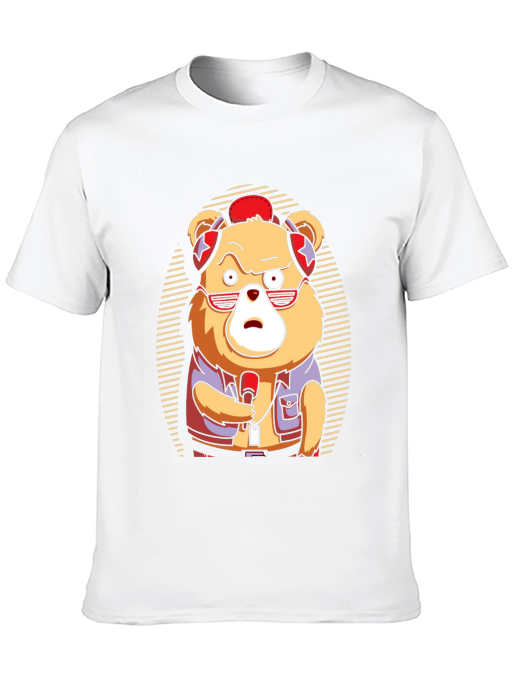 Cool Bear Graphic Tee - Music Lovers T-Shirt