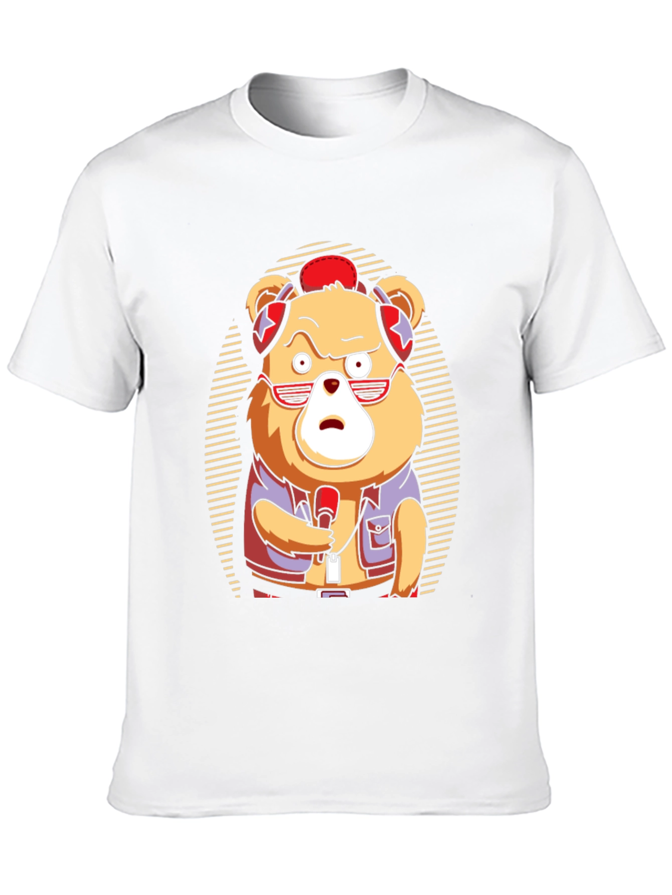 Cool Bear Graphic Tee - Music Lovers T-Shirt