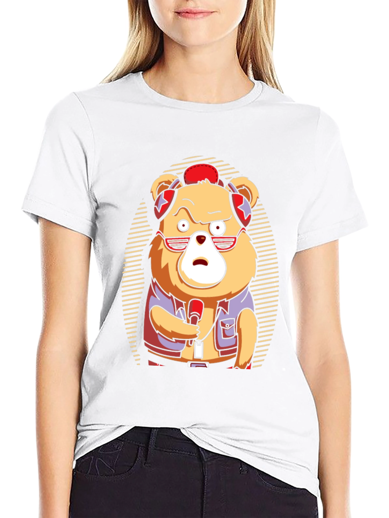 Cool Bear Graphic Tee - Music Lovers T-Shirt