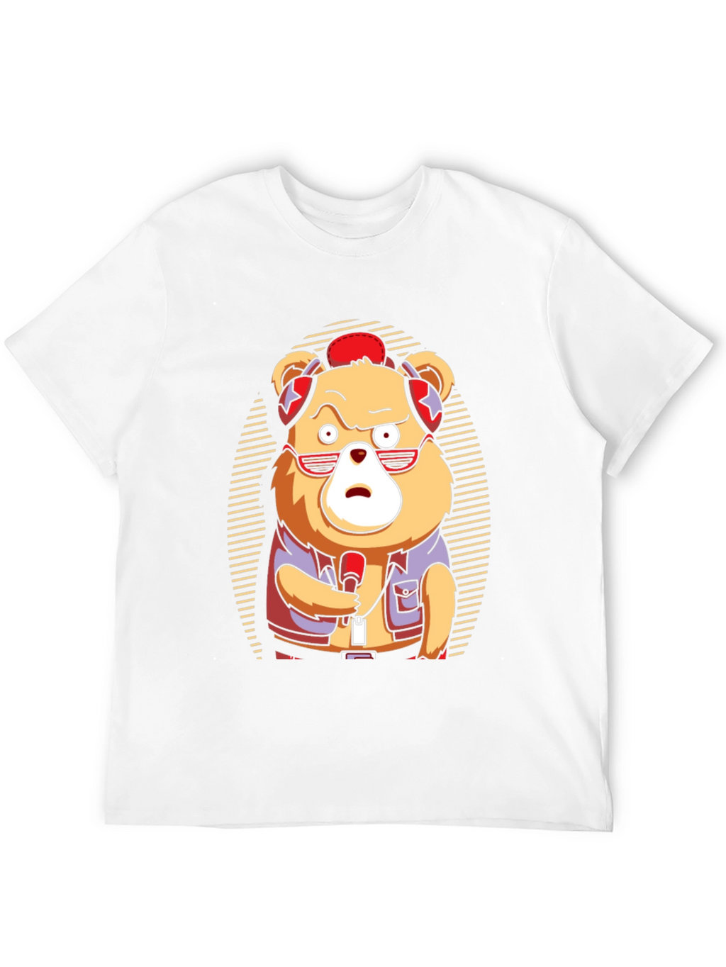 Cool Bear Graphic Tee - Music Lovers T-Shirt
