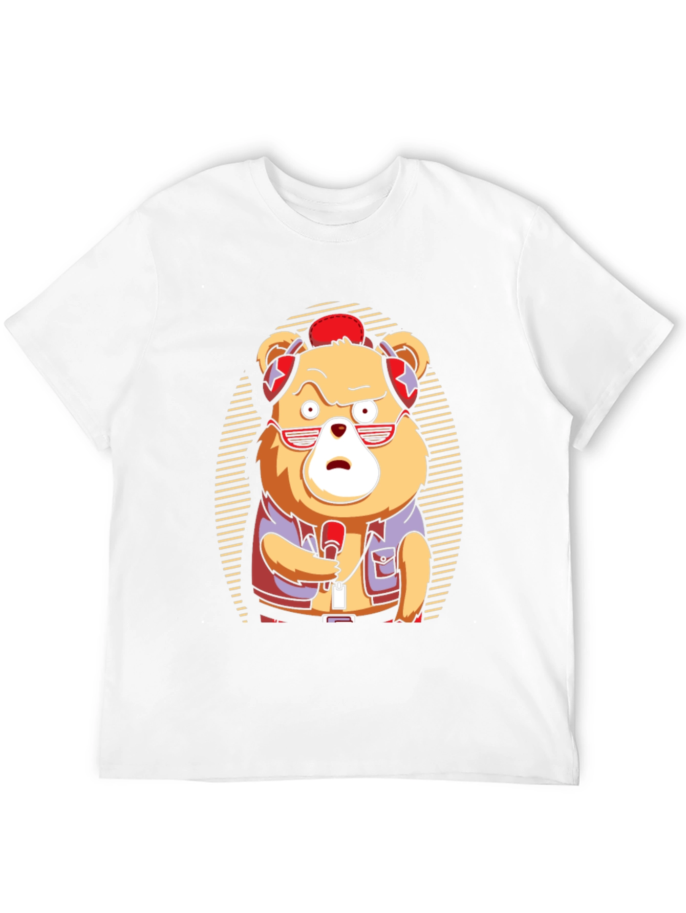 Cool Bear Graphic Tee - Music Lovers T-Shirt