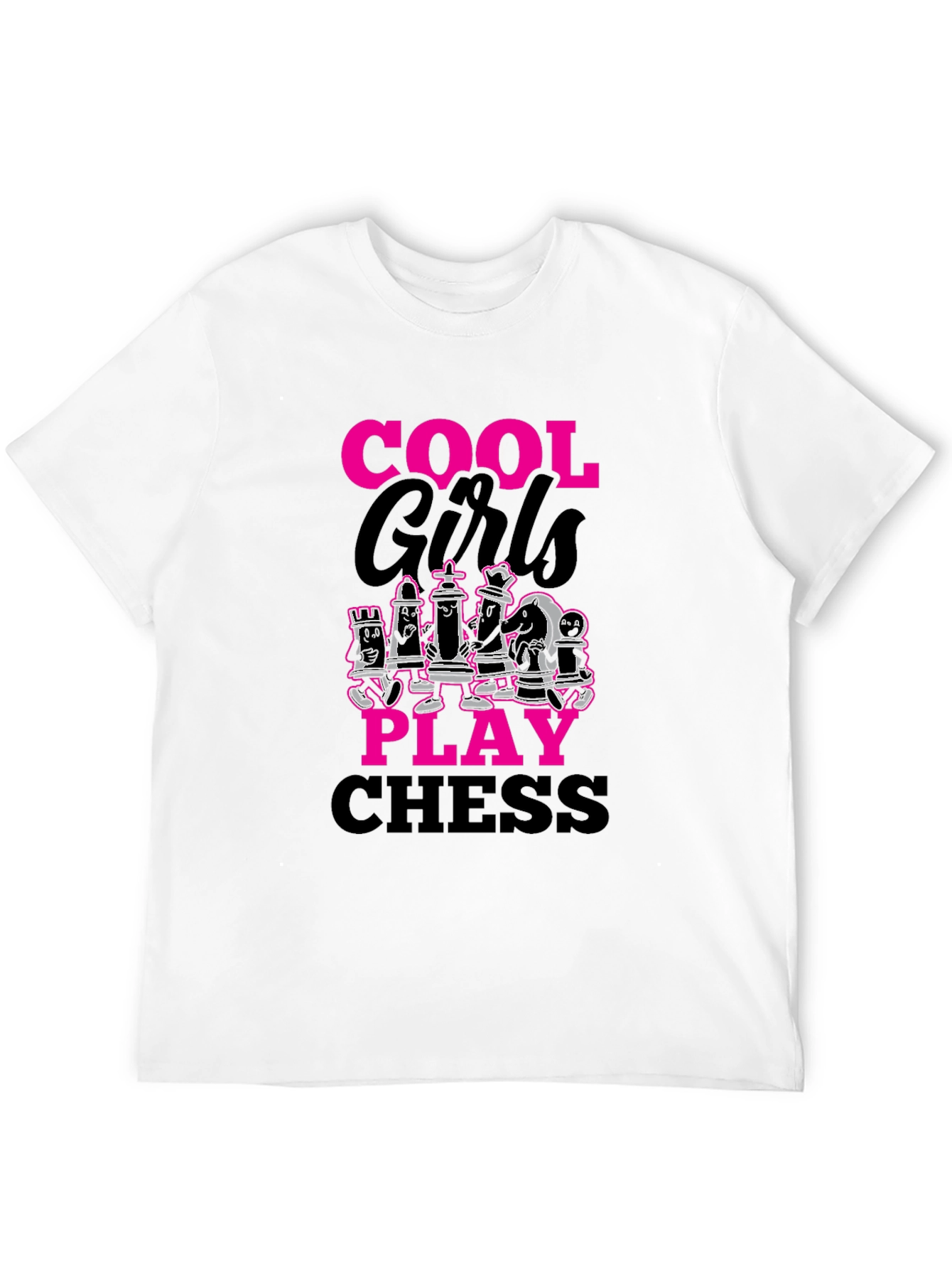 Cool Girls Play Chess T-Shirt Black
